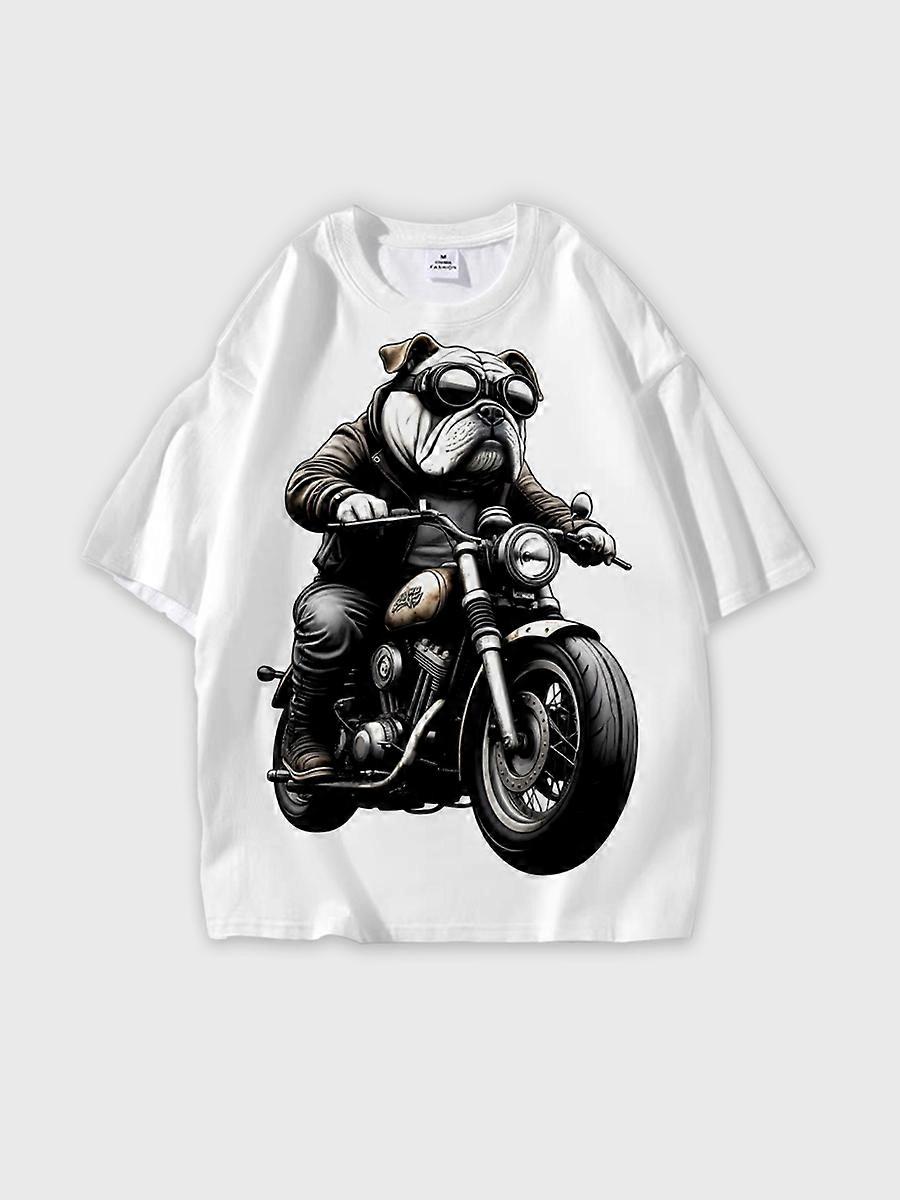 T-shirt round neck Pattern loose short sleeve E460