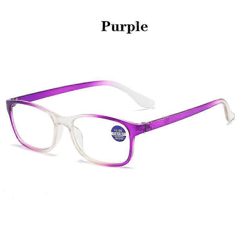 IN Trend Purple Gradient Reading Glasses For Women Presbyopia Eyeglasses Men Anti-Blue Light HyperopiaOptical Eyewear Diopters +1.0 +4.0