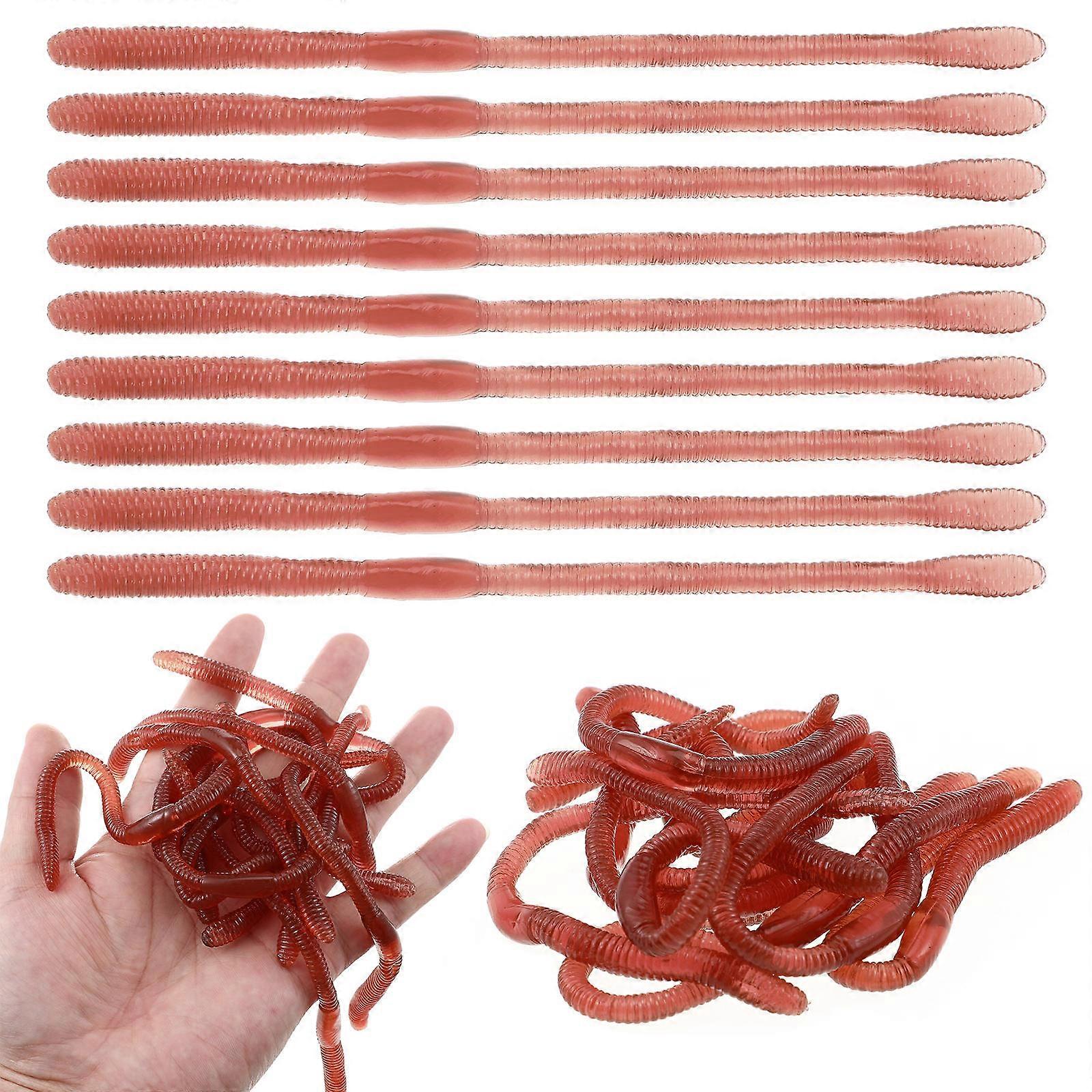 Artificial Earthworms Simulation Worms for Tricking 10Pcs Plastic Toy Set