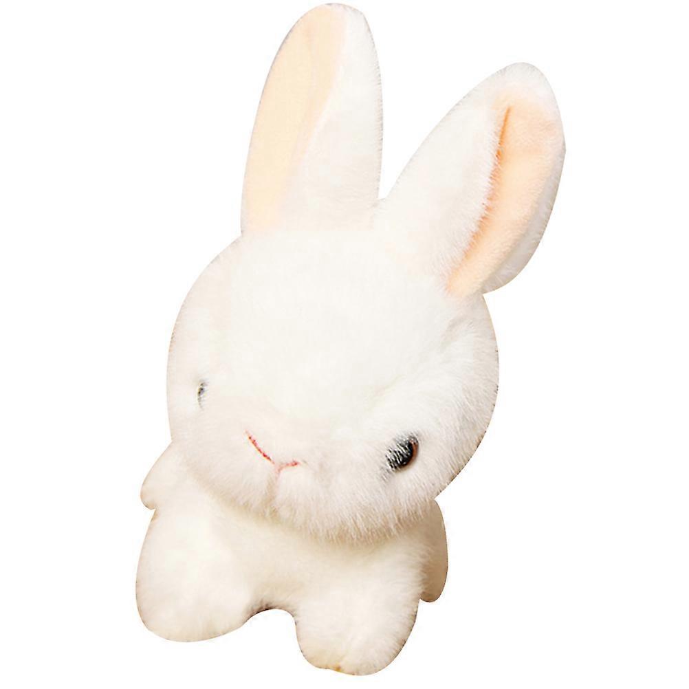 Small Plush Bunny Ornament Perfect For Desk And Bag Decoration 14.00X9.00X5.00Cm Unique Fluffy Design 1Pack