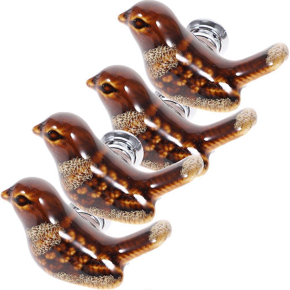 Vintage Bird Shape Drawer Pull Handles 4PCS Set for Kitchen & Bathroom Cabinets, Durable & Easy to Install Door Knobs