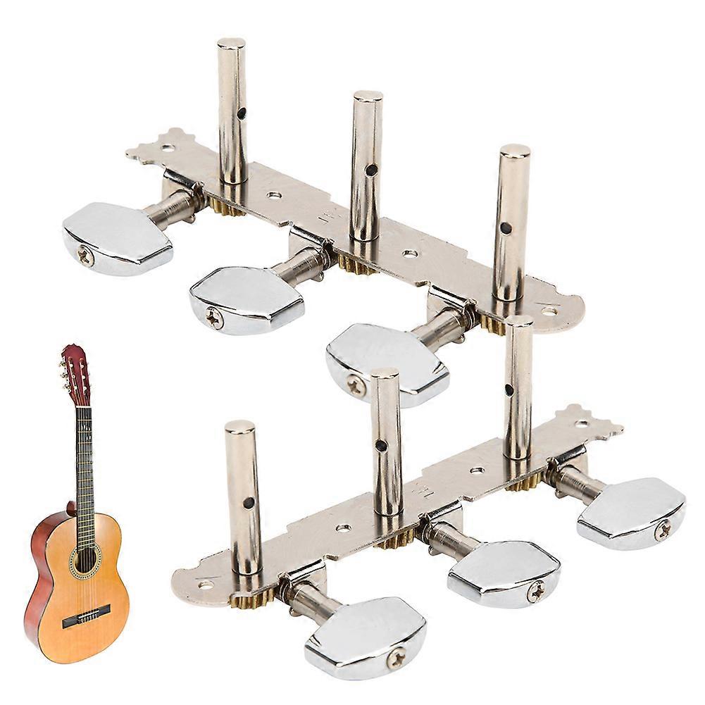 Classical Guitar Tuning Pegs String Tuners 3 Machine Heads Chrome Plated