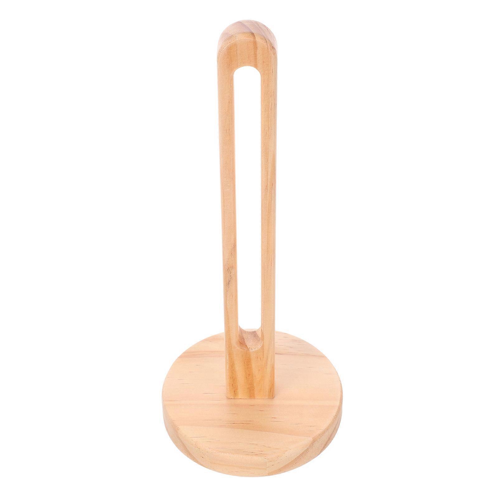 Wooden Paper Towel Holder Crafted from Solid Wood for Holding Space Saving Design Stylish Modern