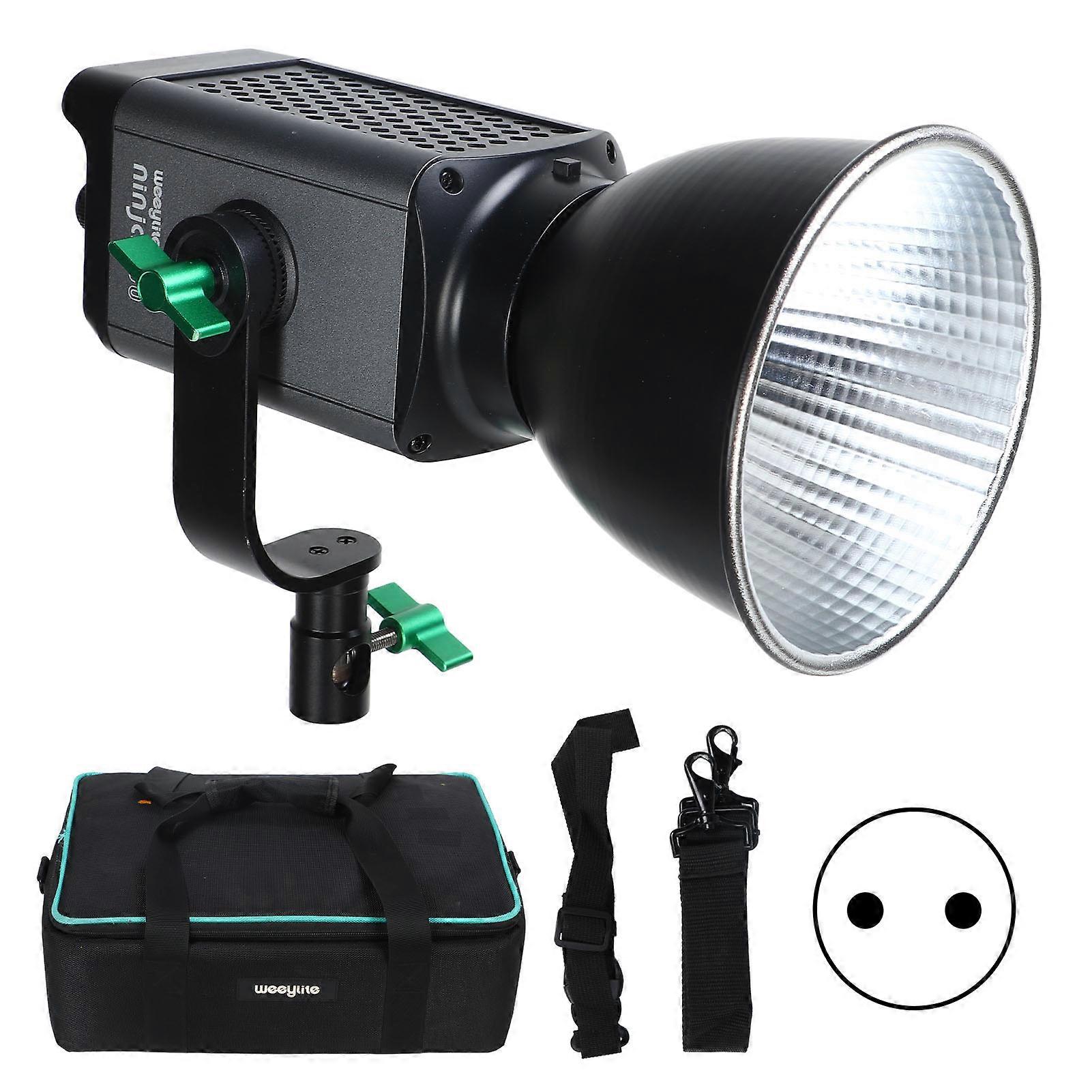 Weeylite Ninja200 LED Video Light 60W COB 2800K‑8500K Video Light Portable Bi Color Video Studio Light for Photography 100-240V EU Plug