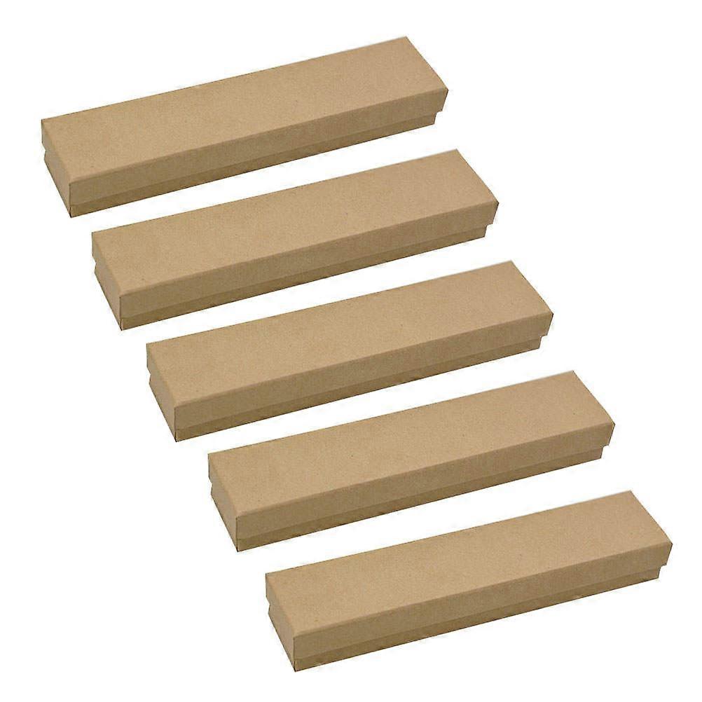 Elegant Kraft Paper Jewelry Boxes for Storage and Gifting Ideal for Necklaces Rings and Earrings 5 Pieces