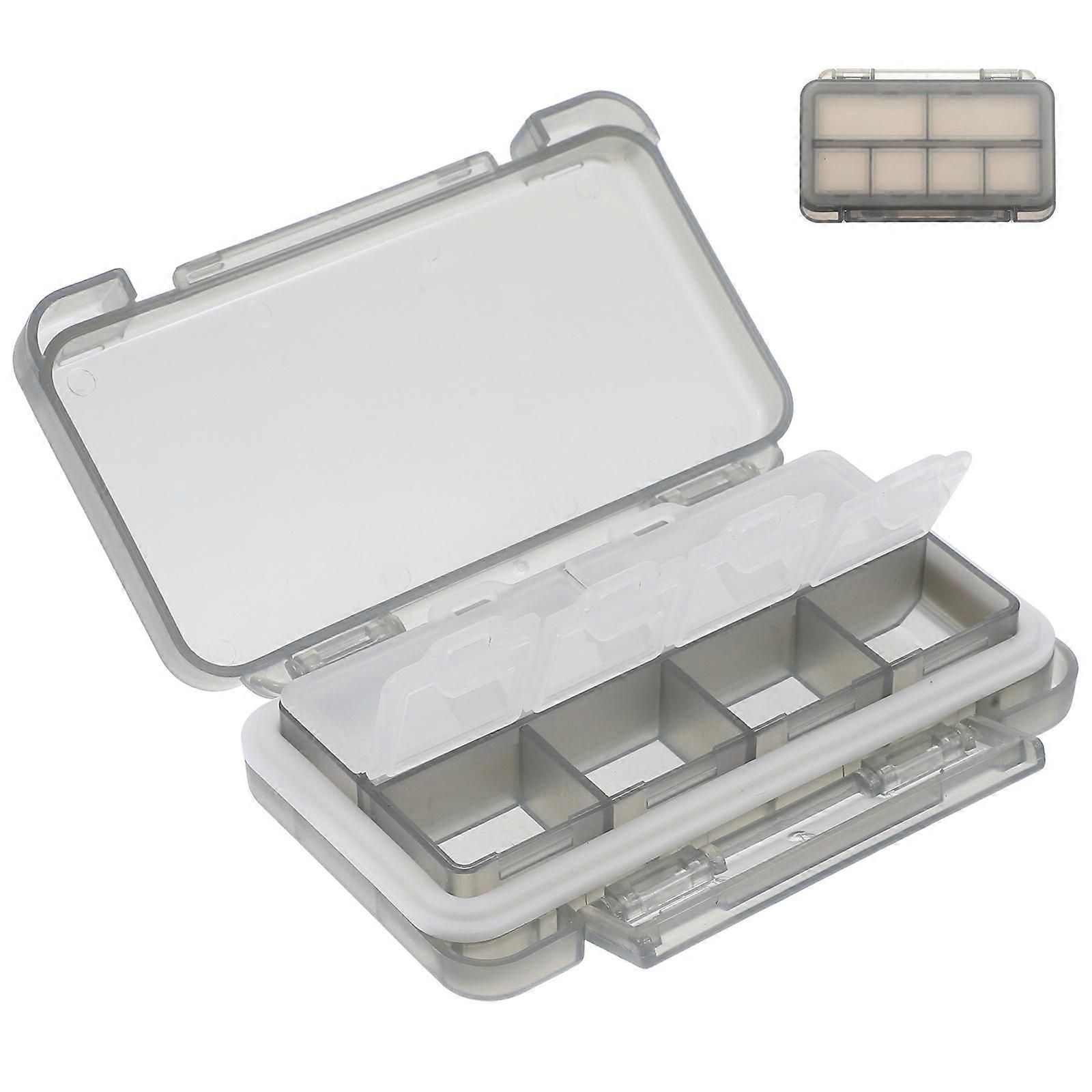 Portable Travel Organizer Case in Grey Made of PP Perfect for Storage Use Compact Lightweight 3.5 x 2.1 x 1.8 inches