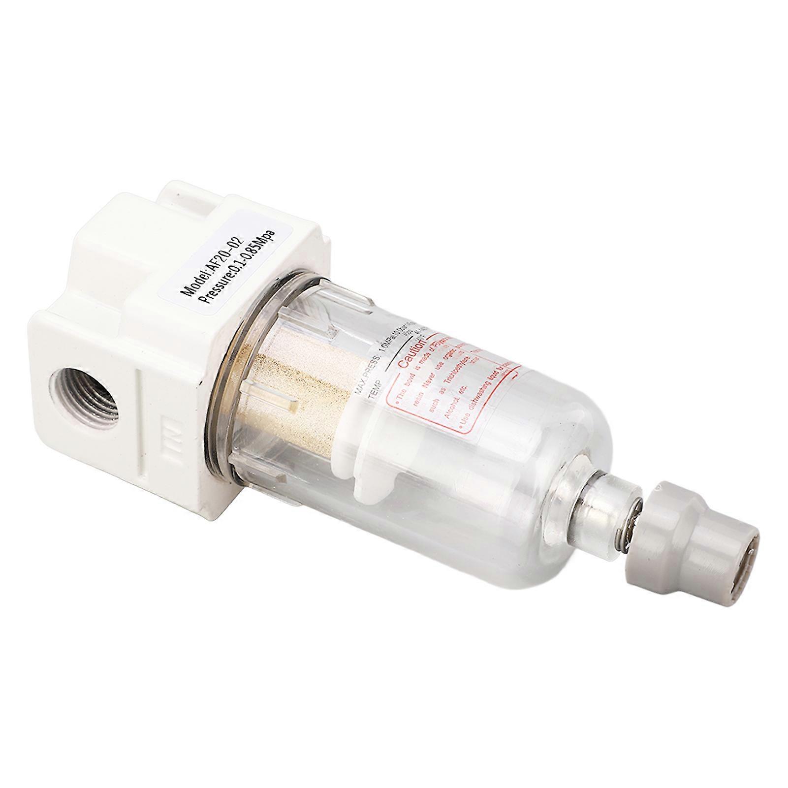 G1/4in Air Line Filter Pressure Regulator Air Compressor Pipe Accessory 0.1‑0.85Mpa Drain Function 