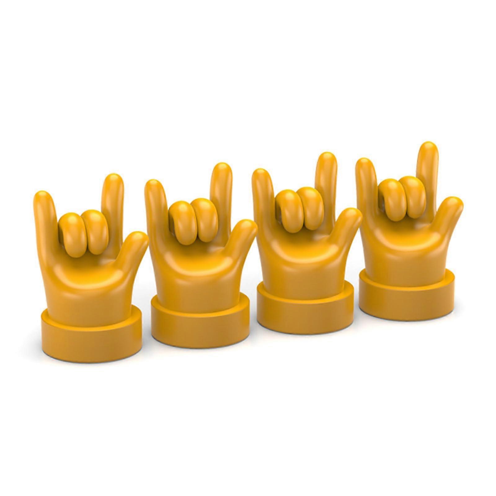 4 Pieces Car Tire Valve Caps Finger Styling Decor for Wheel Nozzle Accessory in One Color A5 for Standard Tire Valves