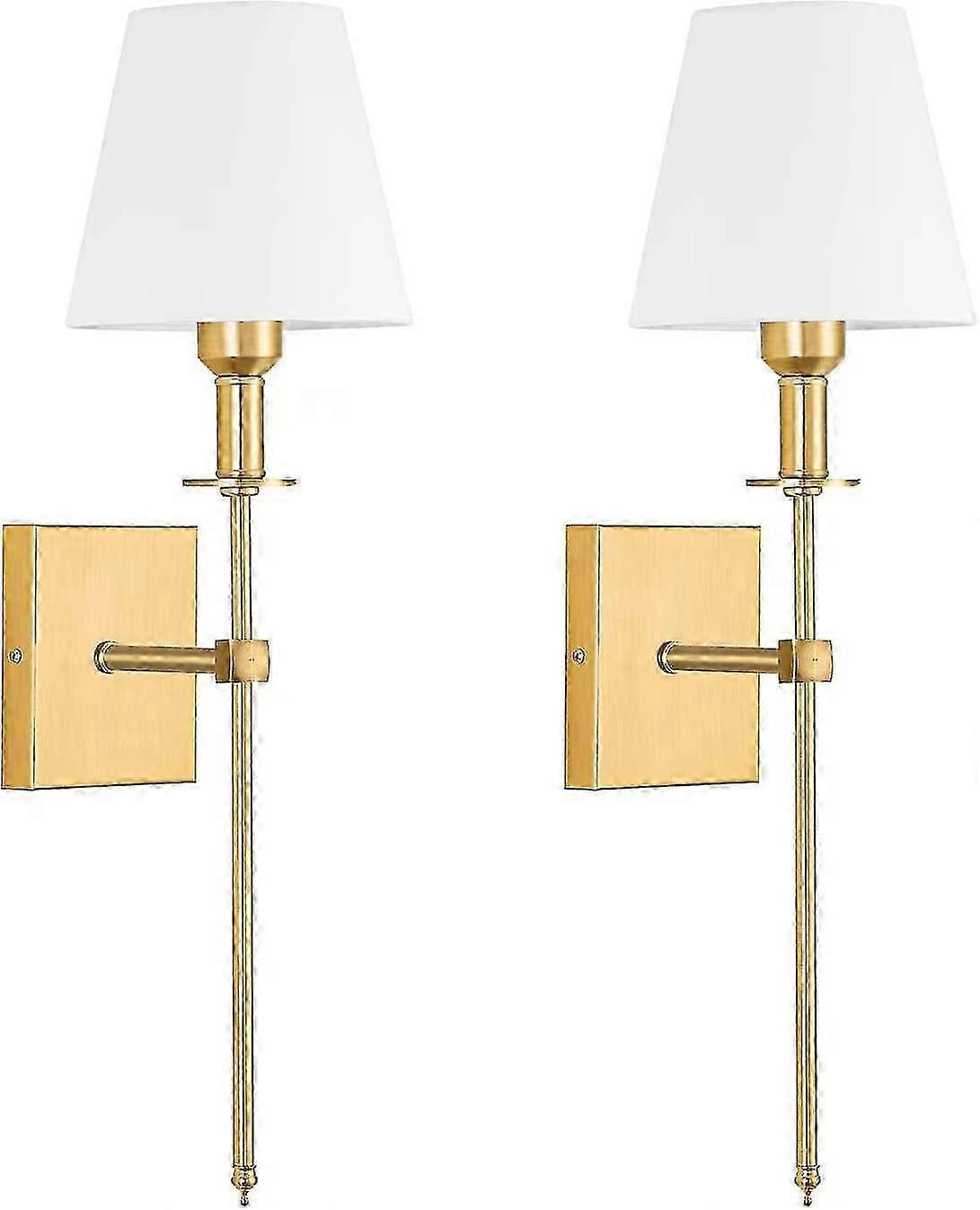 Battery-Powered Wall Sconce Set - Remote Controlled Dimmable LED Lights (No Wiring Required)