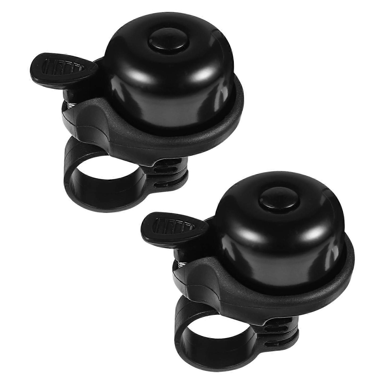 Bicycle Bell 2-Piece Loud Set For Road And Mountain Bikes, Weatherproof Metal Construction, Durable Universal Fit
