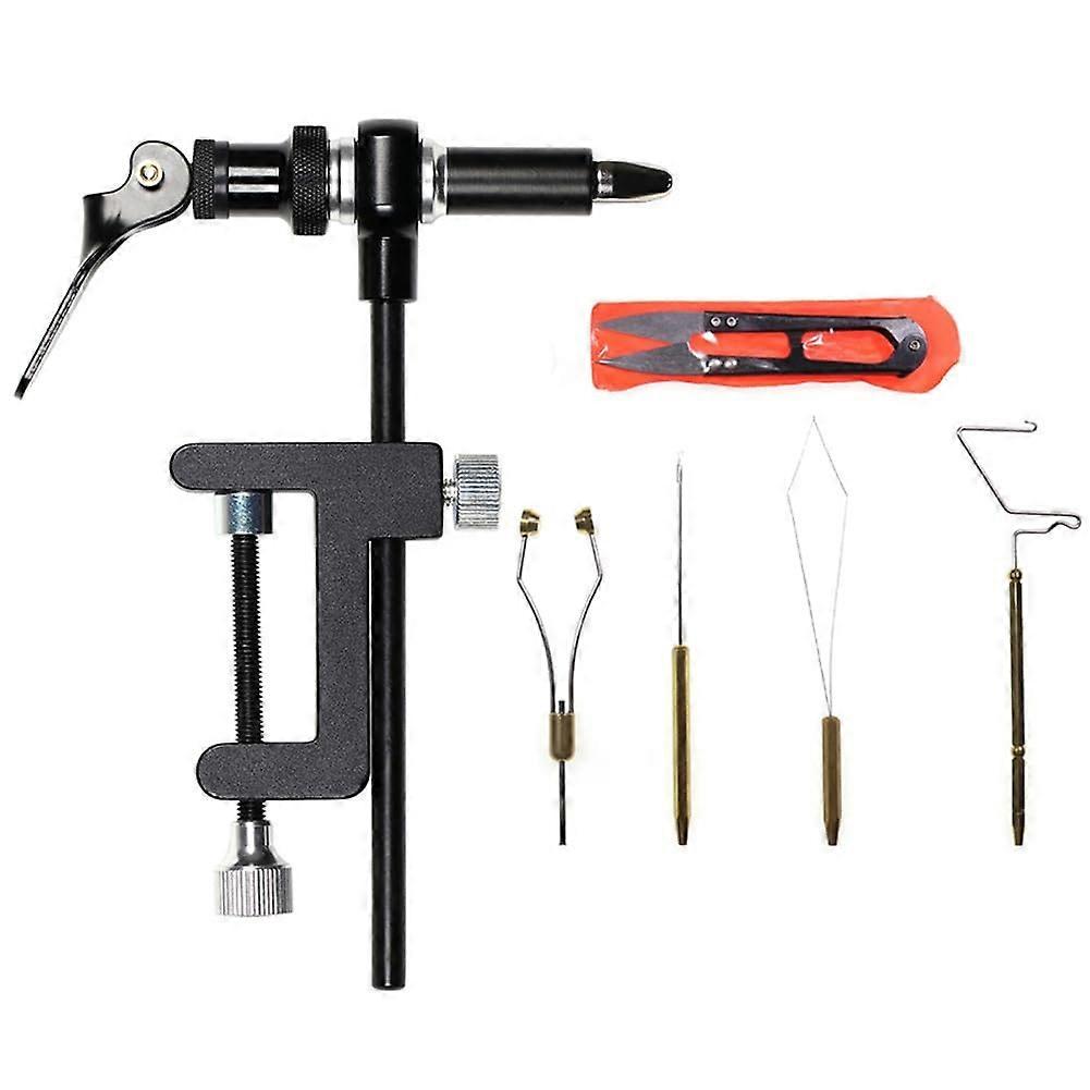 Combination set with tools for fly tying, clips for fly tying, tools for bait tying, tools for carp fishing.
