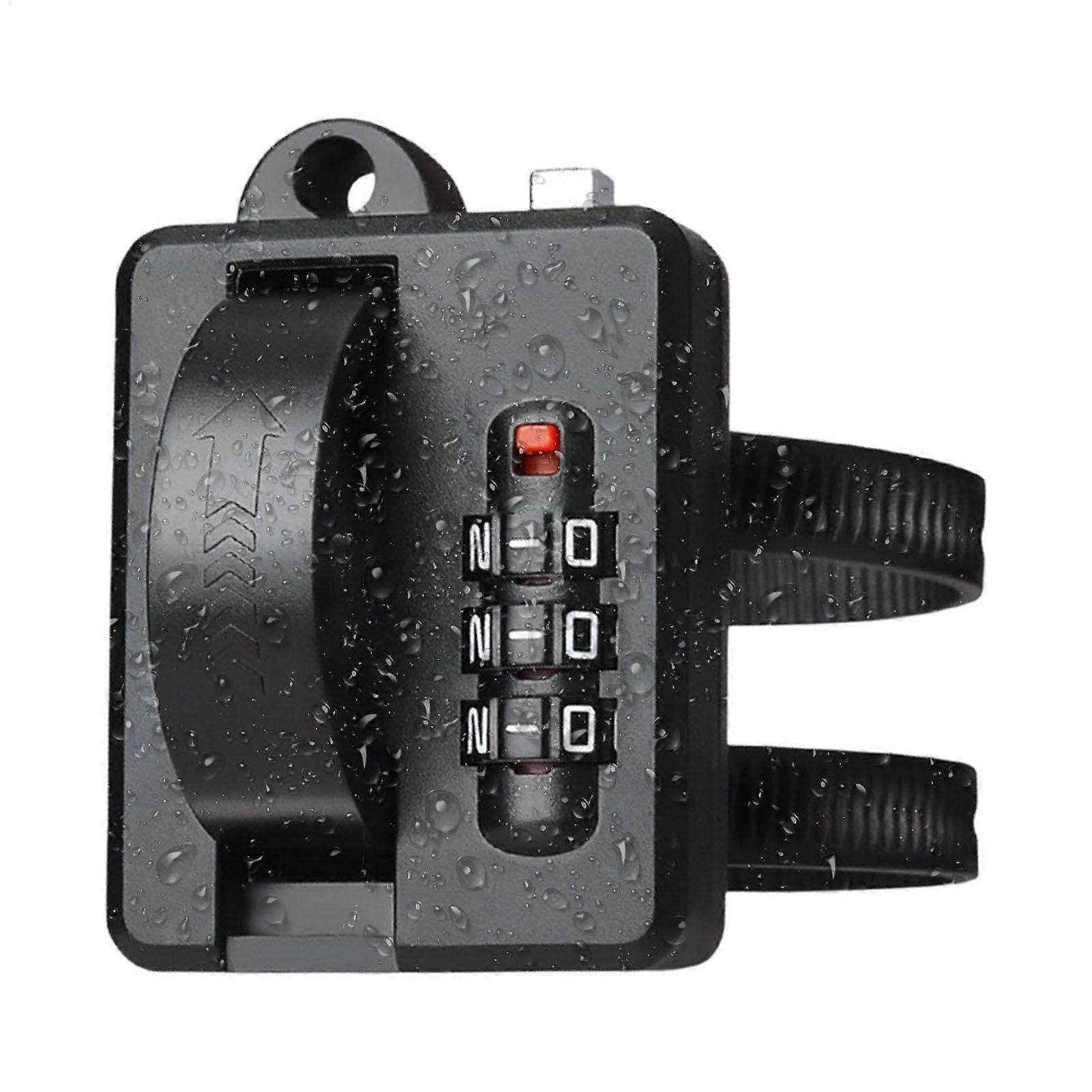 Handlebar Helmet Lock  AntiTheft Combination Lock for Bicycles, Motorcycles