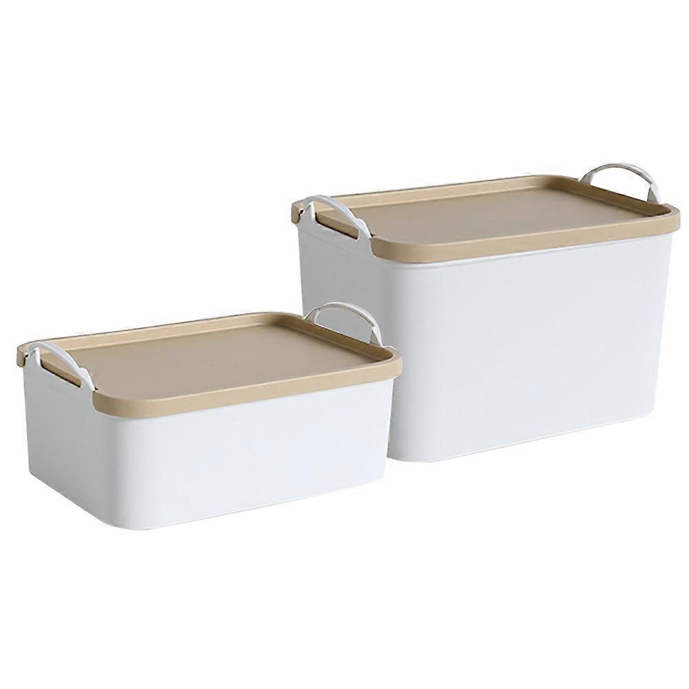 2pcs Storage and Organizing Box Desktop Organizer Box Portable Storage Box