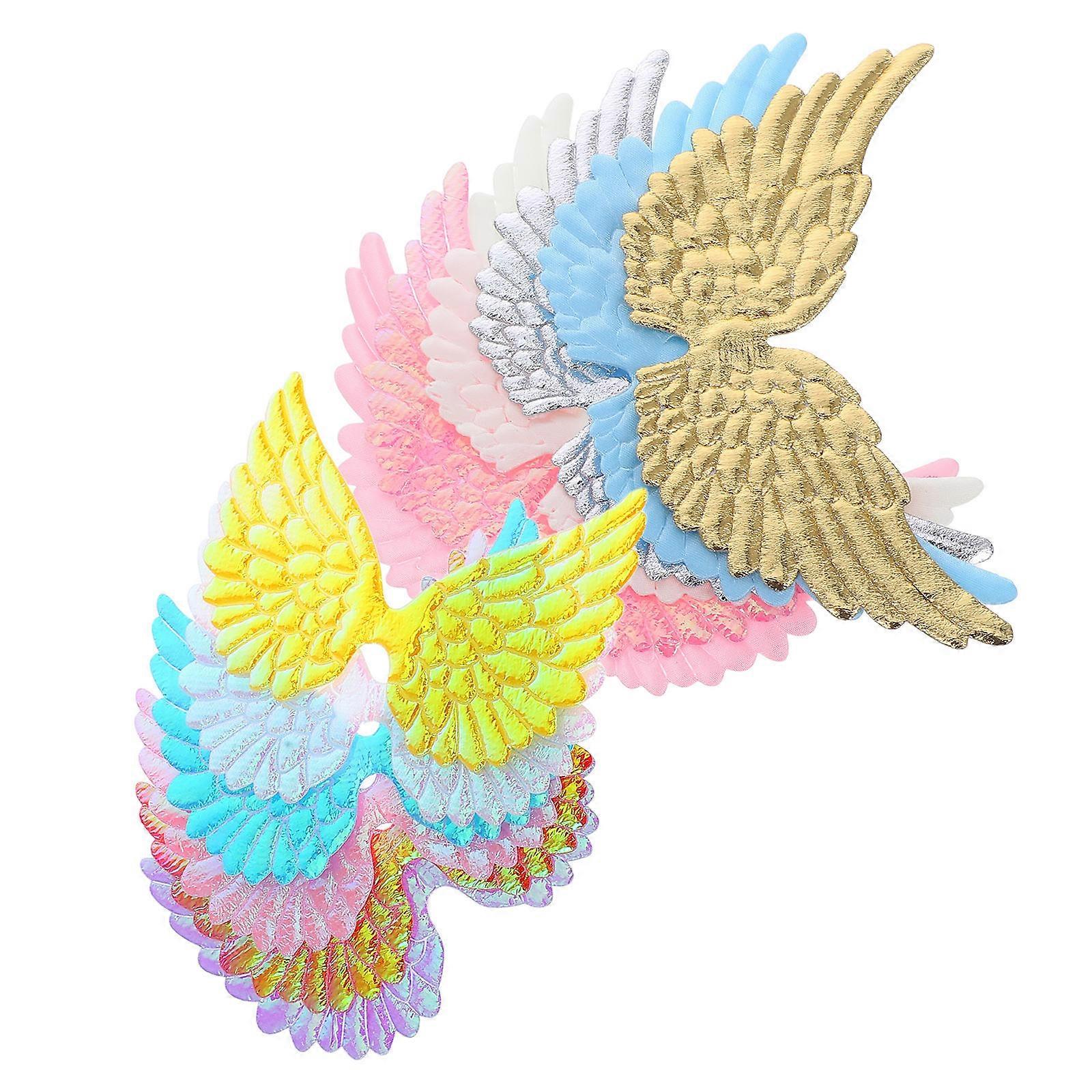 Wing Embossed Applique for DIY Costume Mini Plastic Ornaments Assorted Color Wide Application for Parties and Crafts