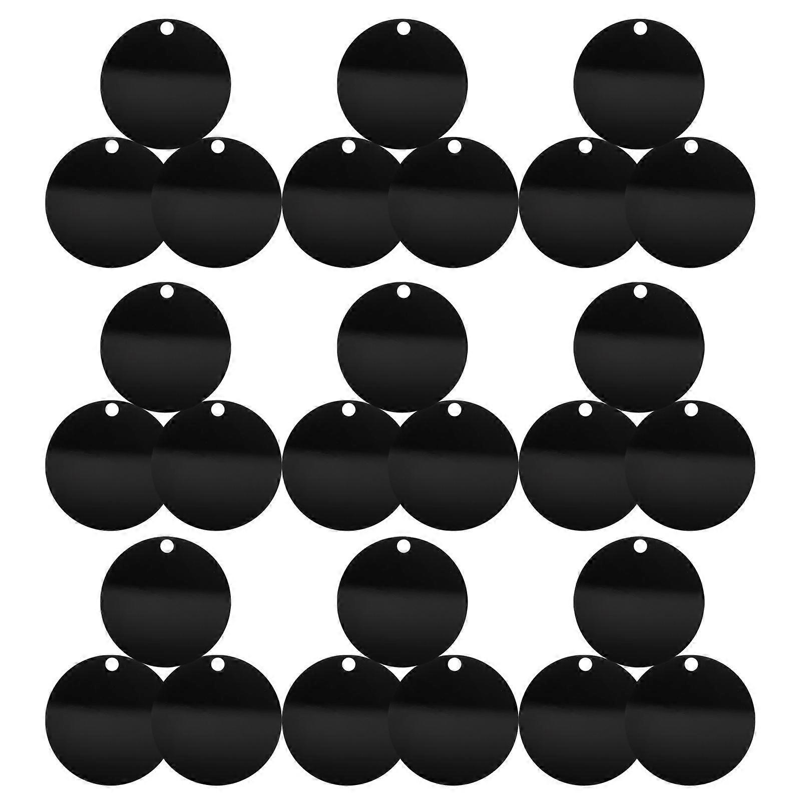 30Pcs Keychain Accessories Blank Acrylic Mini Round Blanks Decorative