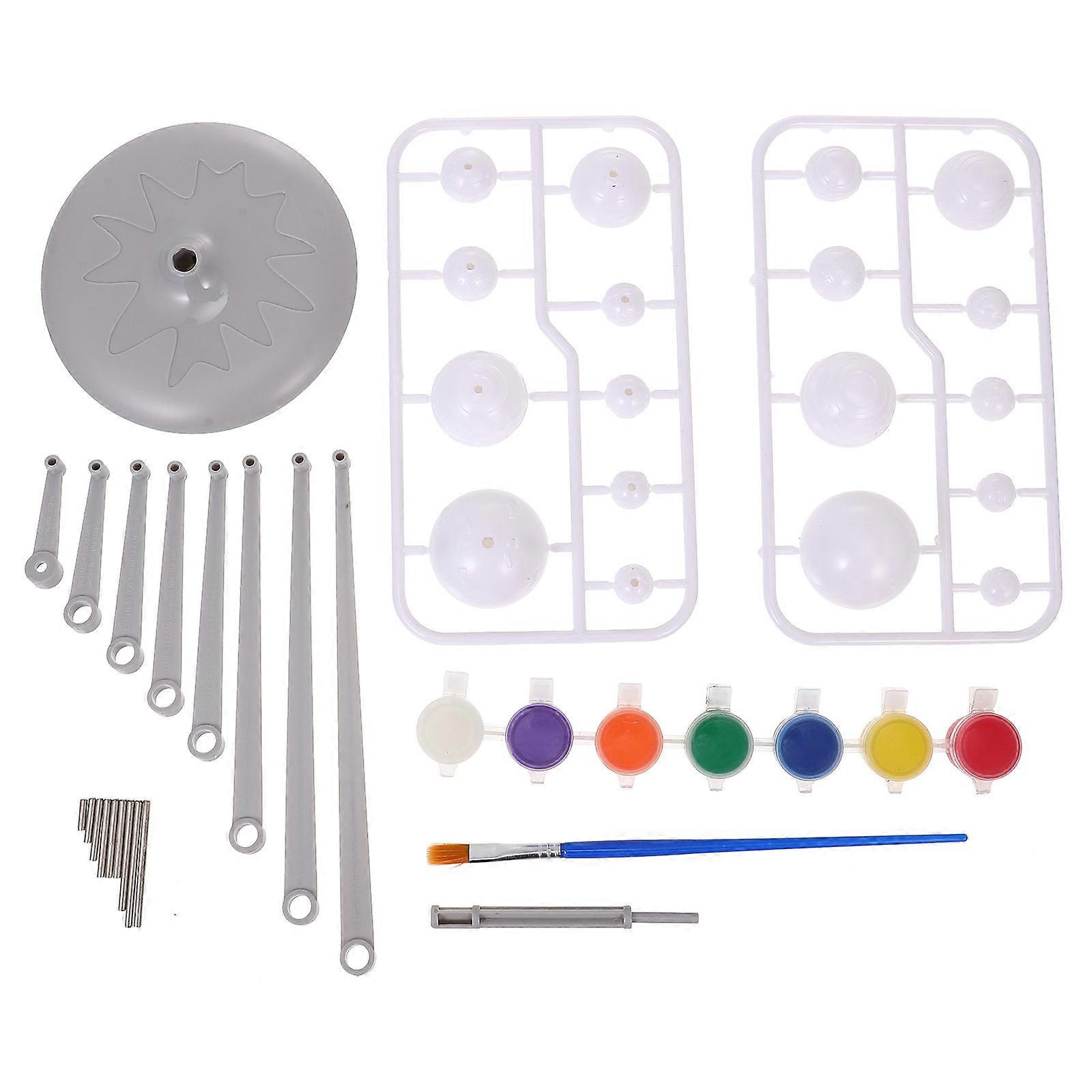 Children's Astronomy Learning Toy Assorted Color Teaching Aid Rotating Planets 1 Set