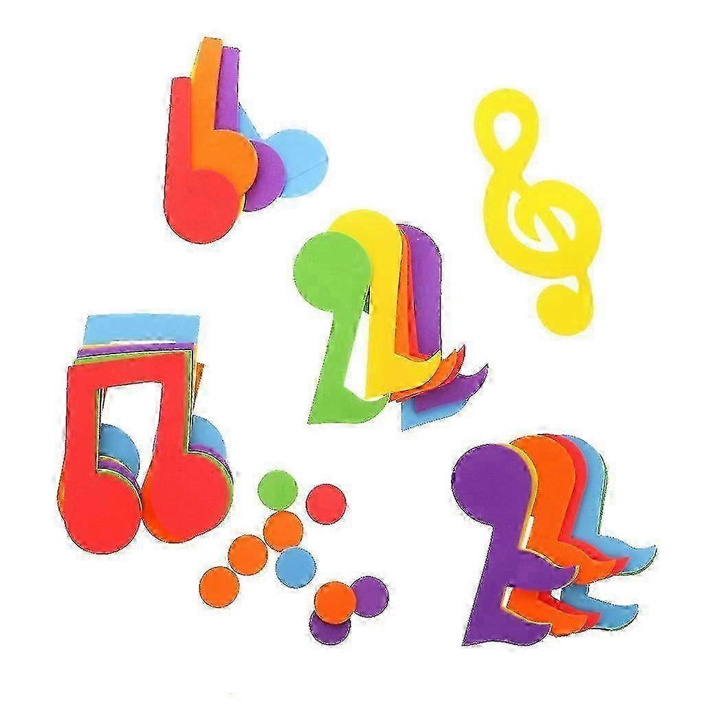 25 Pieces Assorted Foam Music Note Decorations for Children's Craft Projects
