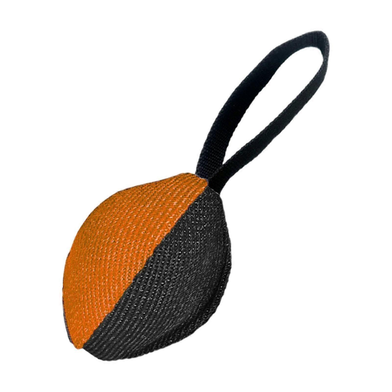 Zerrball For Dogs: Lightweight Durable Interactive Tug Toy For Training And Relaxation, Black And Orange