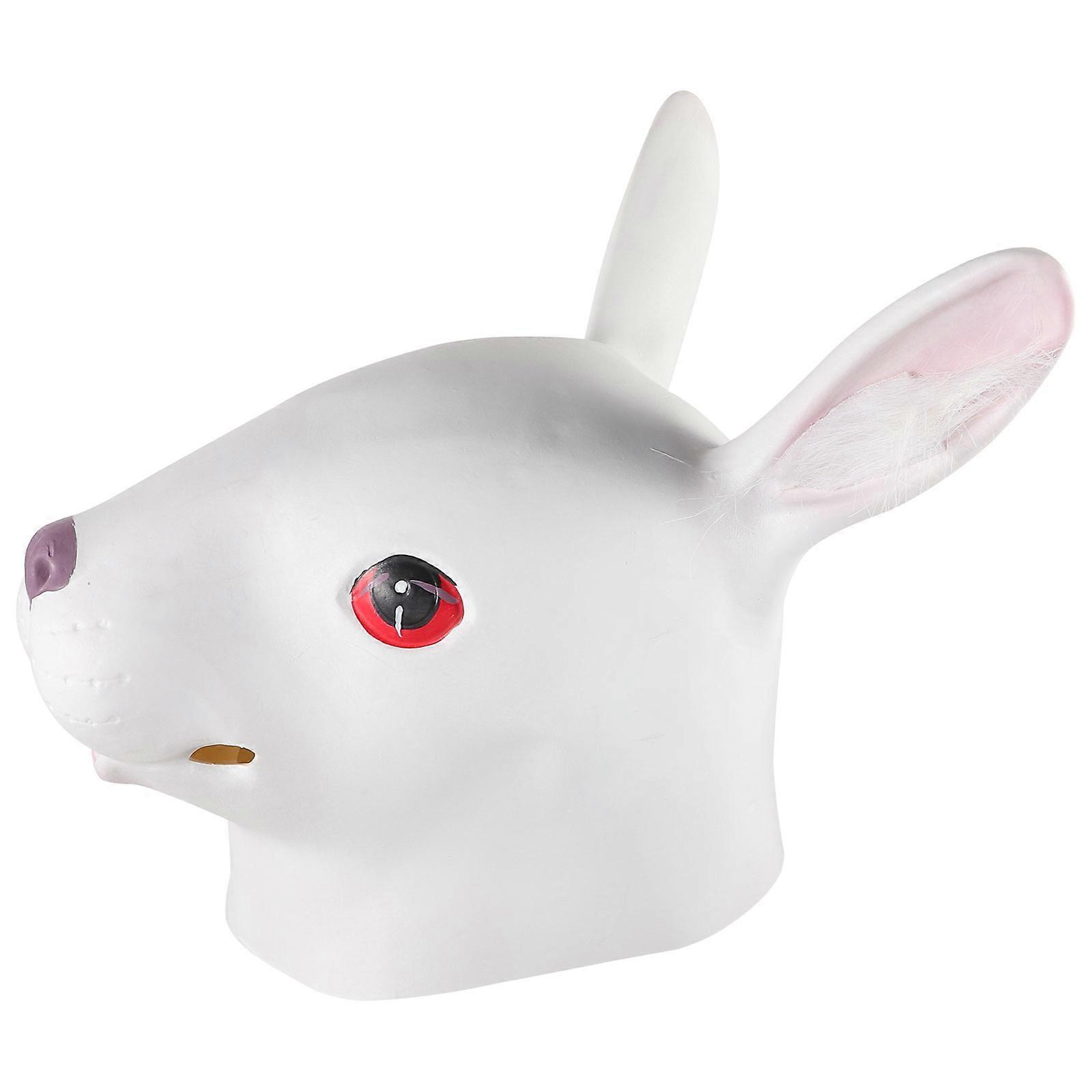 Funny Halloween Masks For Adults Rabbit Head Shape Latex Prank Tool 1Pcs