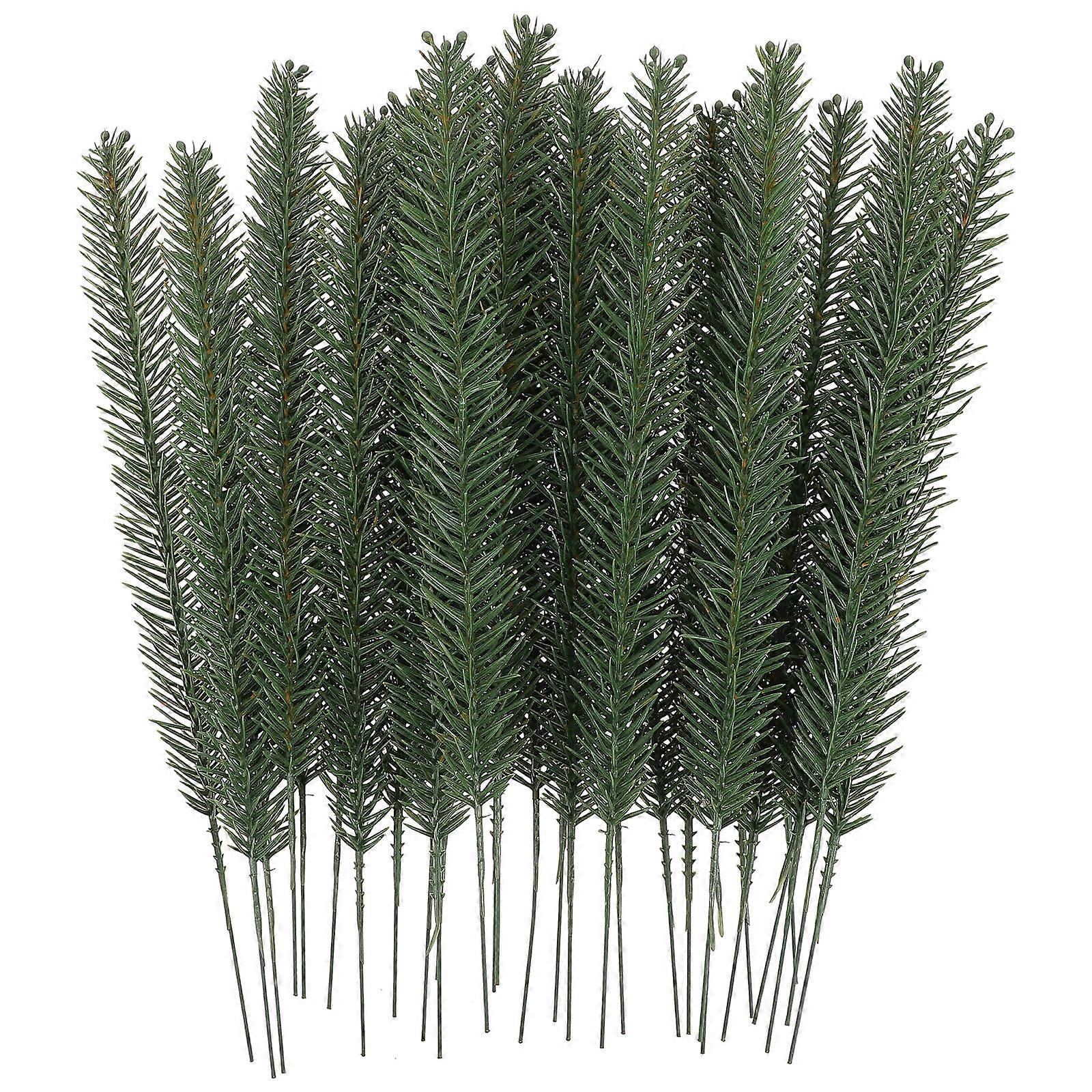 Plastic Pine Needles 20Pcs Non-Withering Green Decoration For Christmas Tree And Home Decoration Needs