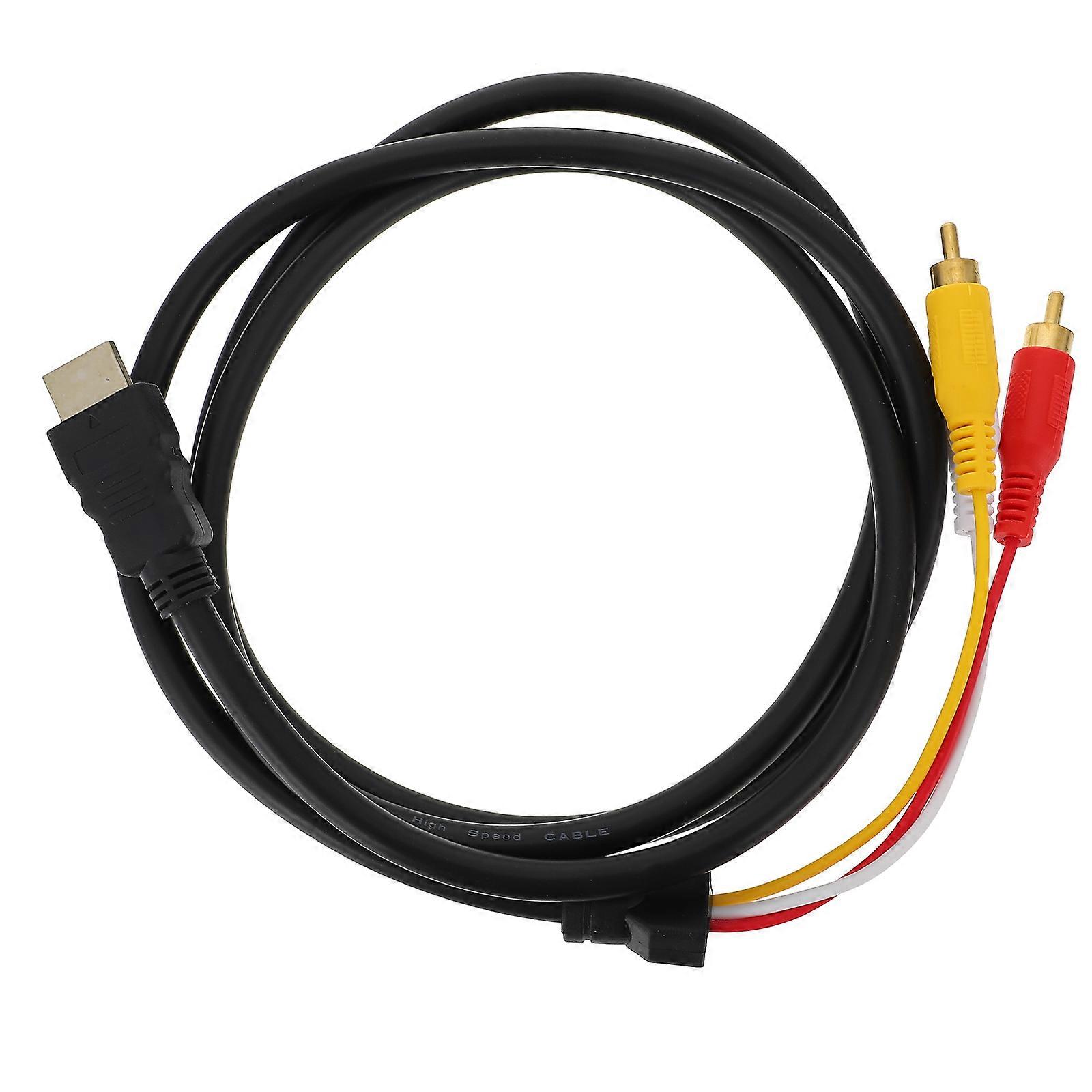 Multimedia Signal Transmission Cable Designed For HDTV Devices With Gold-Plated Connector 150X2X1CM Black 1Set