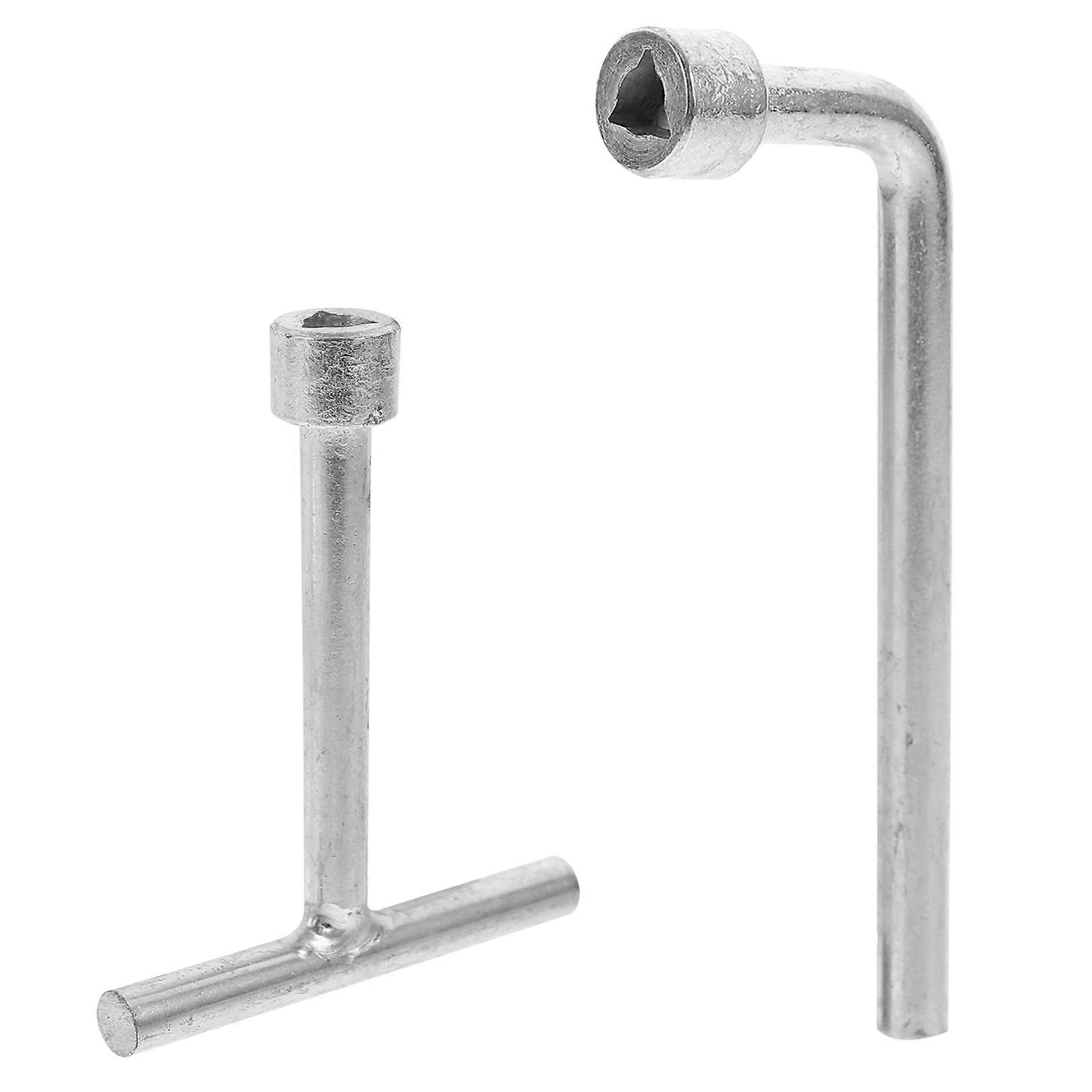 Triangle Shape Wrench Set For Anti-Theft Bolt Removal Perfect For Repair Work In Silver 2Pcs