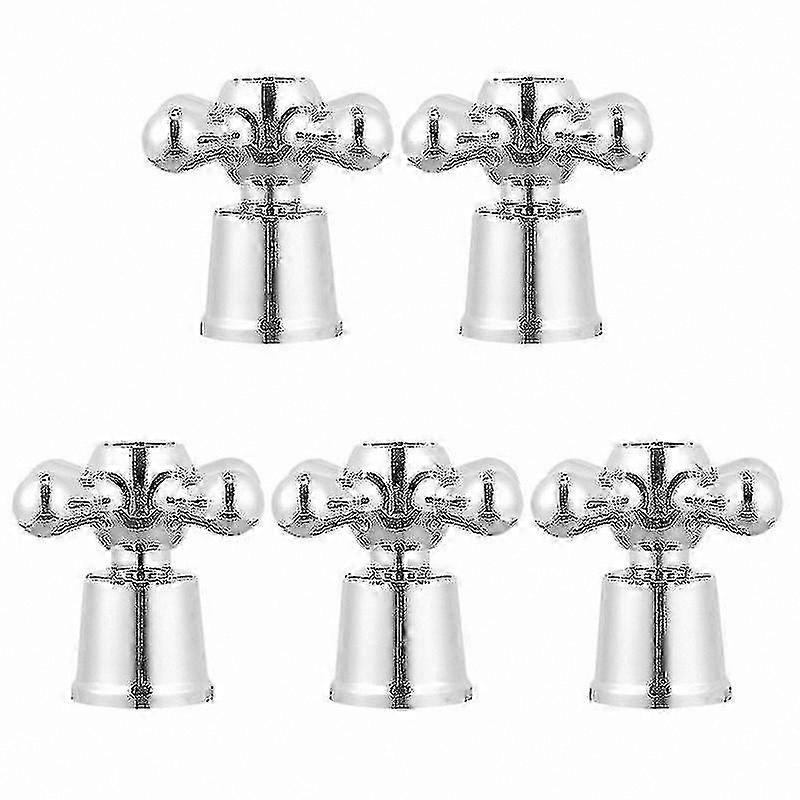 Universal Replacement Faucet Knob Handles for Hot and Cold Taps, 5 Pieces