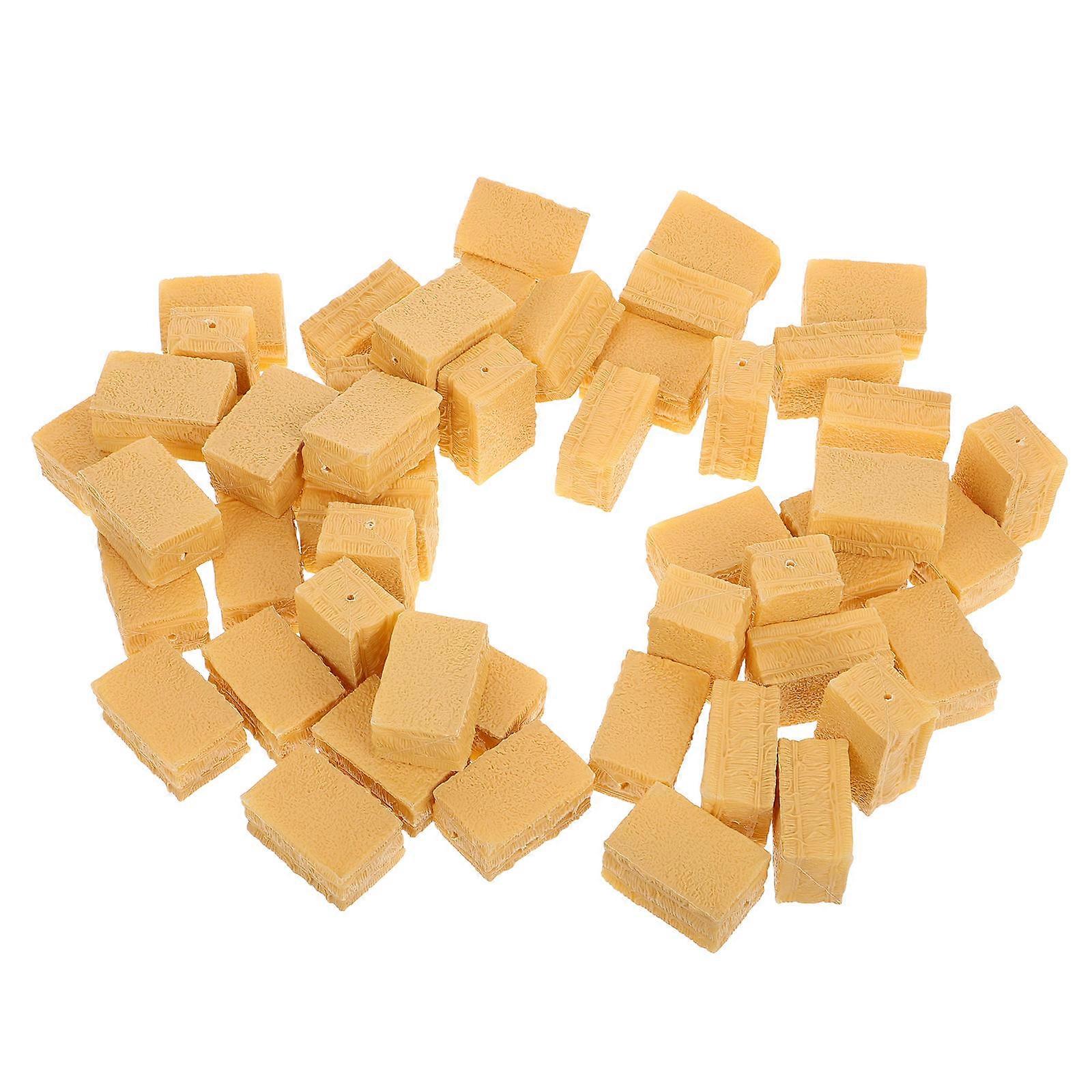 50pcs Mini Artificial Straw Bales for Dollhouse Autumn Decor, Harvest Display, Educational Play & Animal Theme Crafts
