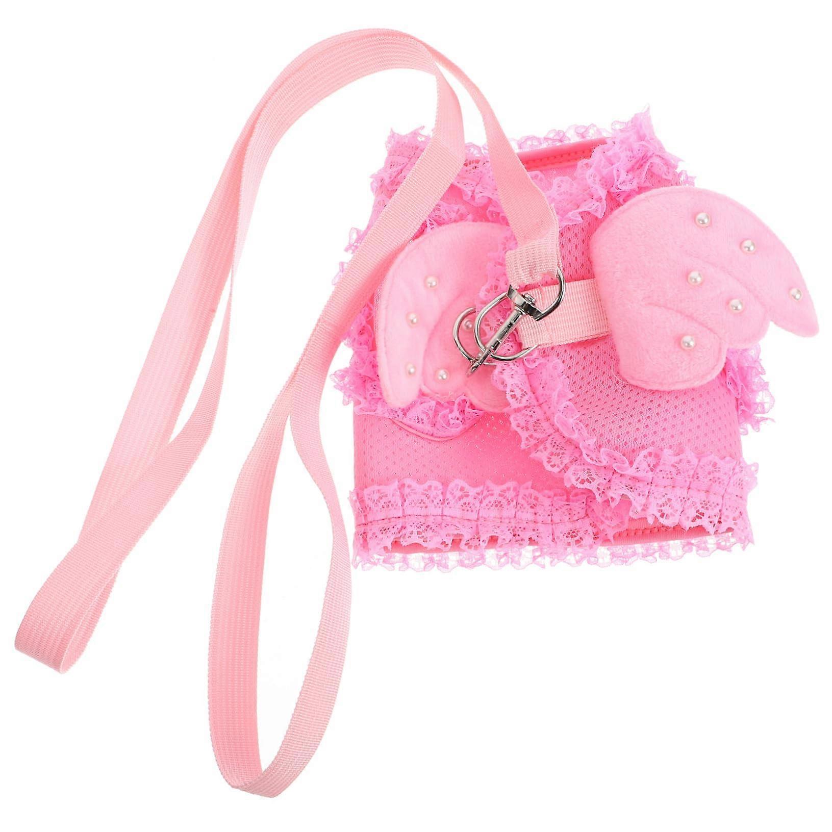 Sweet pet harness for cats and dogs, angel design chest harness with leash, XL, breathable, durable, and easy to clean for maximum comfort.
