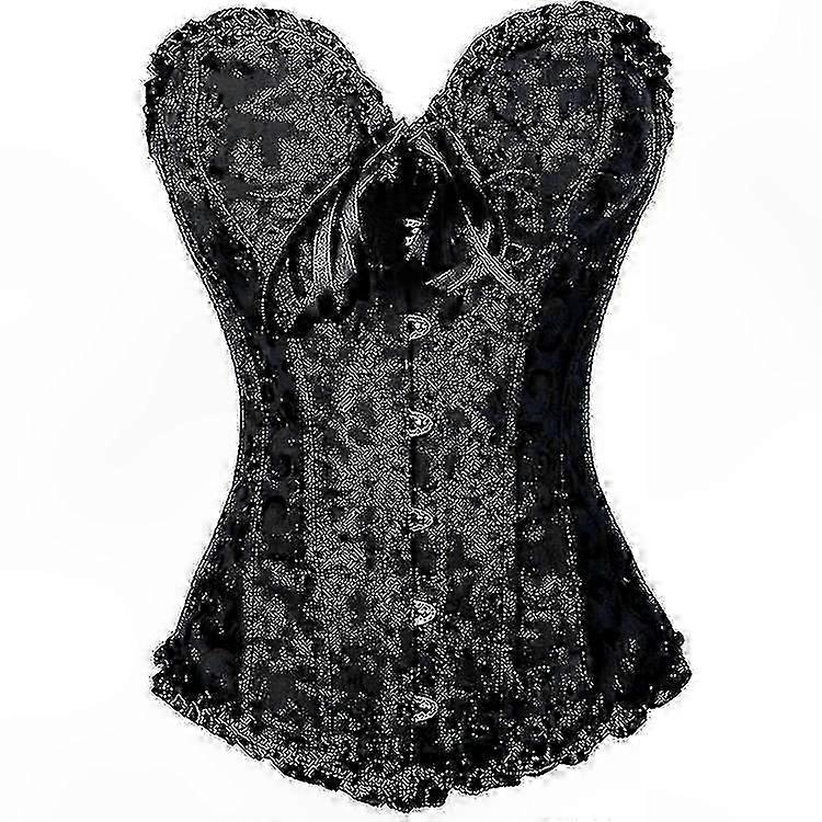 Jacquard Tube Top Gothic Corset Waistcoat with Palace Design Shapewear