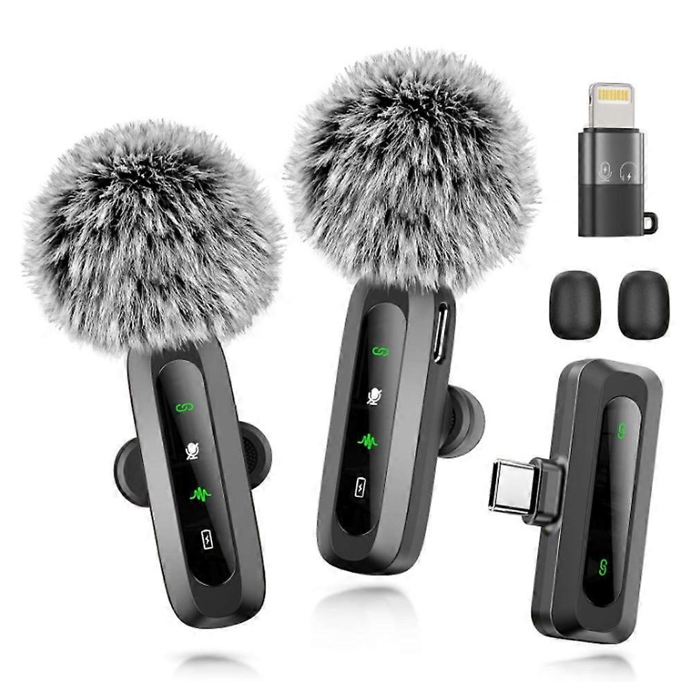 Lavalier Microphone Wireless Mini Mic for Android Apple Phone Tablet
