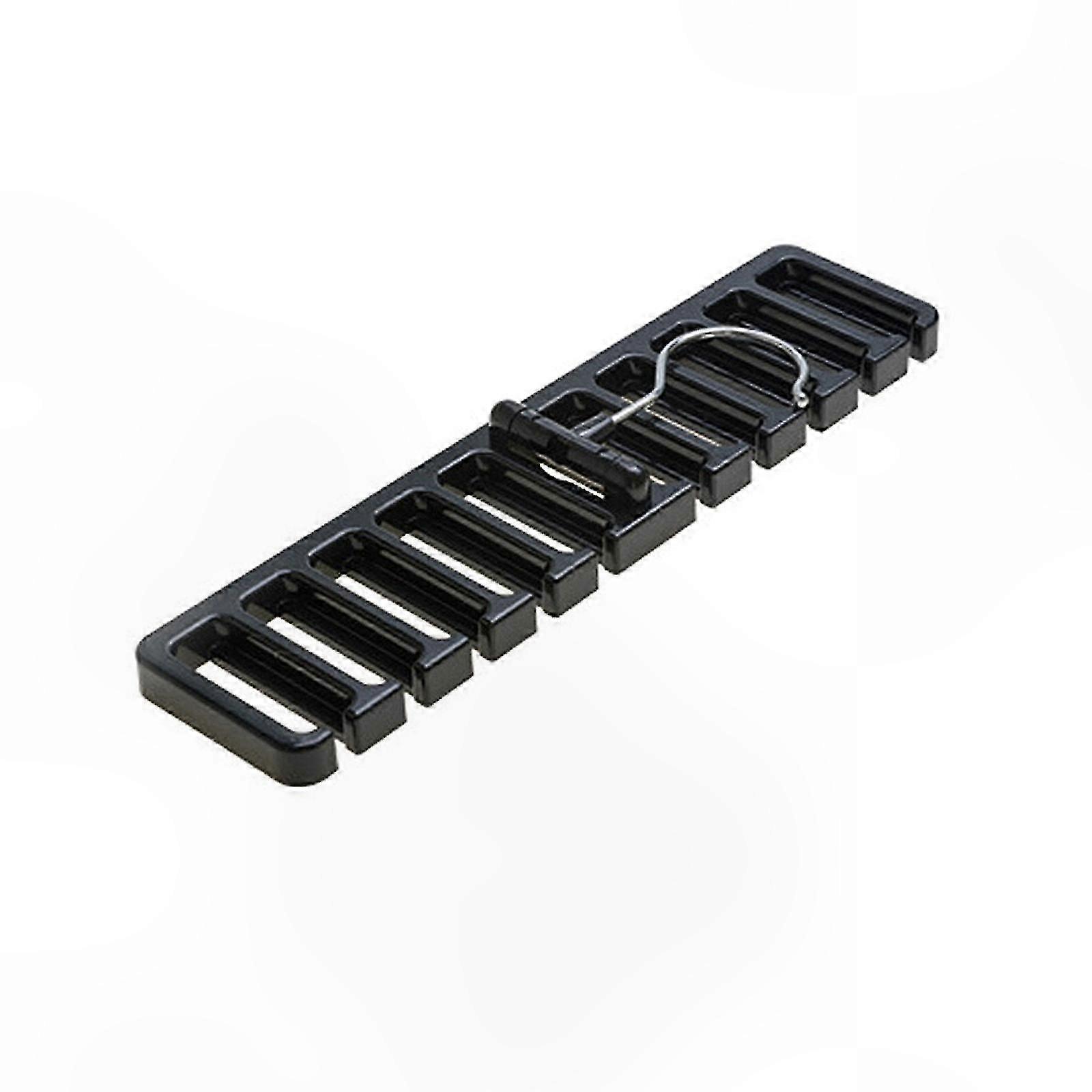 Closet Belt Organizer with 10 Slots, Durable Tie and Scarf Hanger Featuring Hooks for Easy Storage