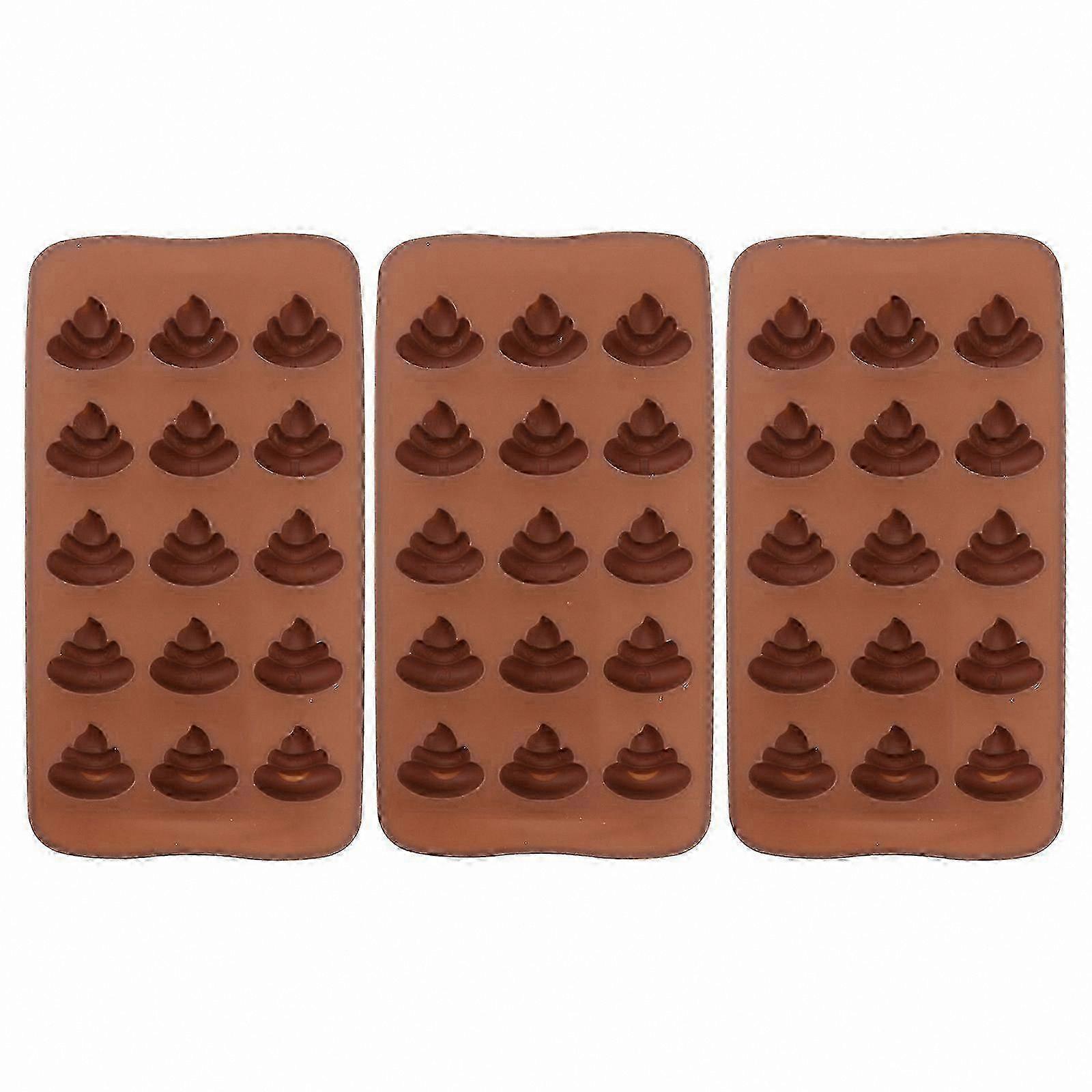 3-Piece Silicone Mold Set for Candy, Baking, and Ice Cubes with Fun Stool Shapes
