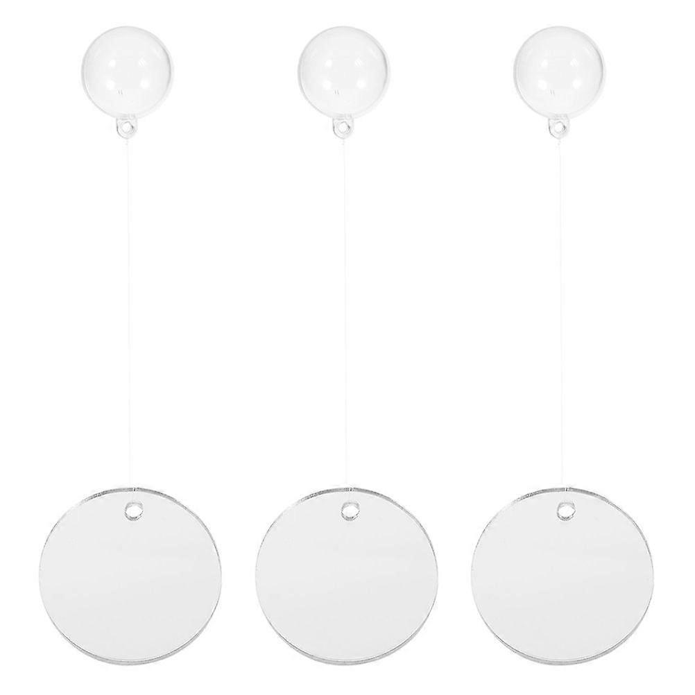 3pcs Betta Fish Mirror With Floating Ball Dual Side Decorative Mirror Betta Tank Attachment Mirror For Training And Enrichment