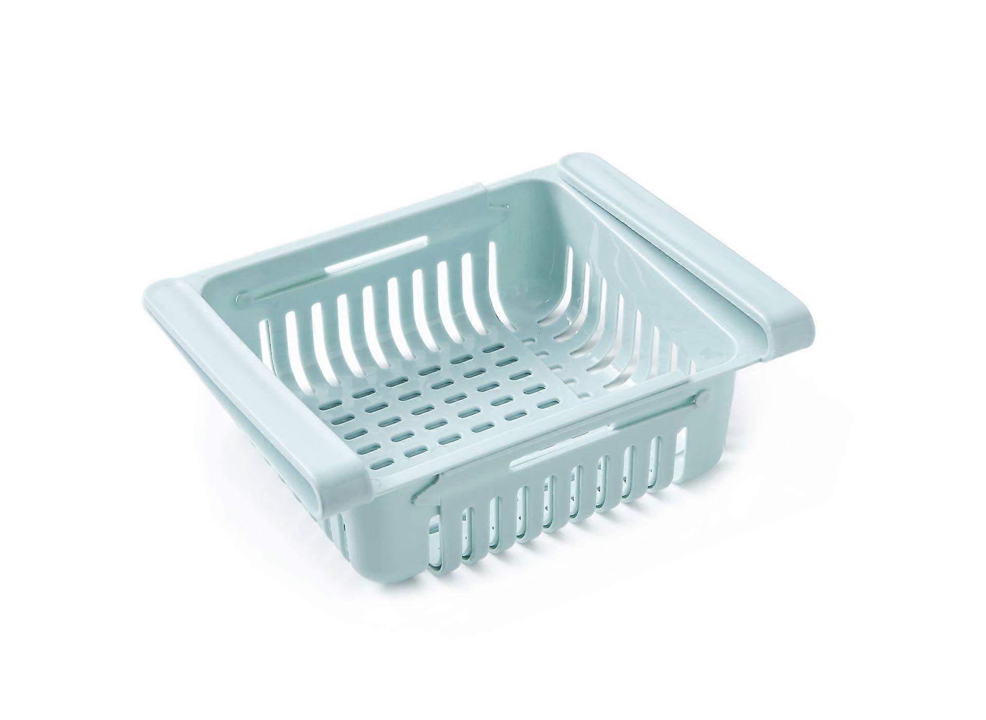 Blue Fridge Drawer Organizer - Retractable Shelf