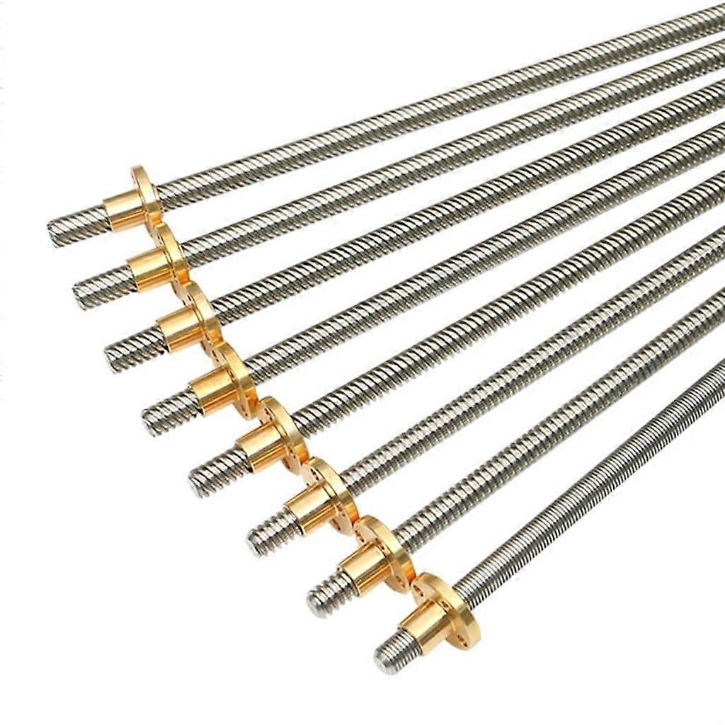 Trapezgewindespindel T8, 1mm Trapezstange mit Kupfermutter, 250mm langer Gewindestange für 3D-Drucker, verschiedene Längen verfügbar