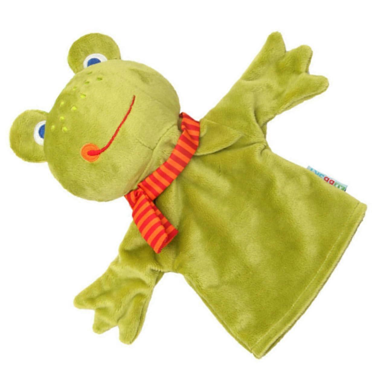 Hand puppet frog plush toy, soft washable animal hand puppet for childhood