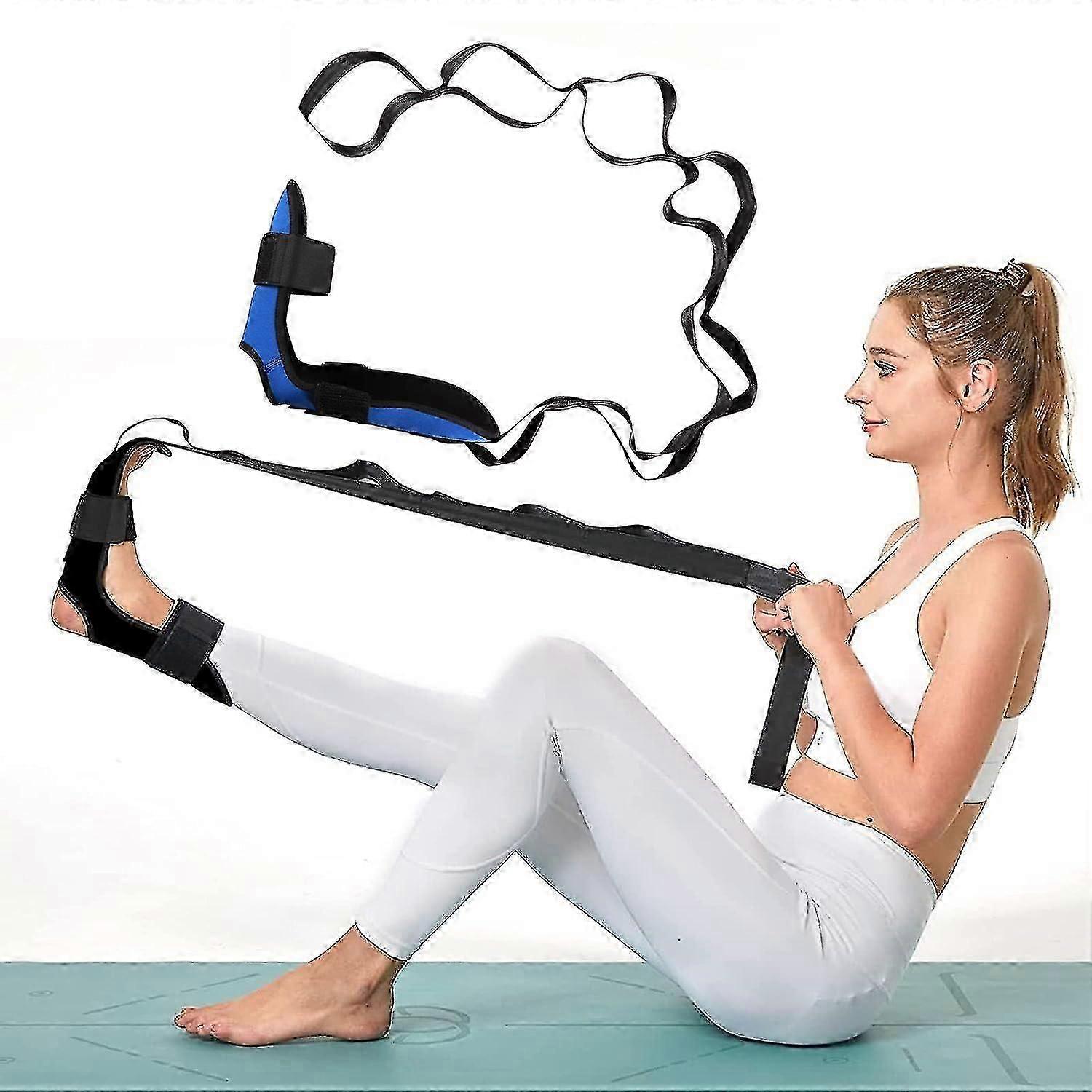 Yoga Stretching Strap, Exercise And Leg Lift Straps With Adjustble Loops