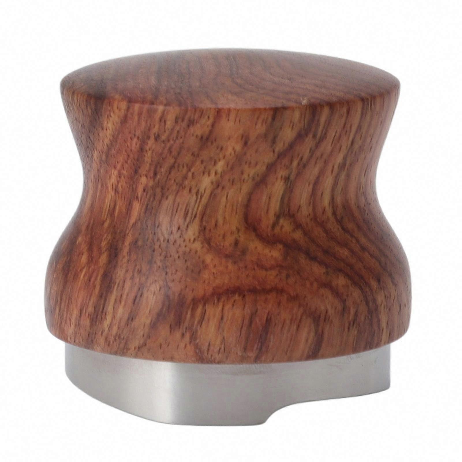 Rustfrit stål palisander kaffe tamper og nivellering til espresso tilbehør 58mm (2.3in)