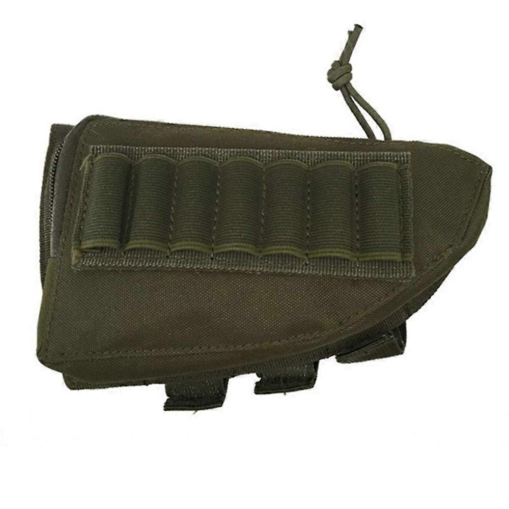 Gexgune Tactical Buttstock Shotgun Rifle Stock with Portable Pouch, Shell Cartridge Holder, Cheek Pad in Green