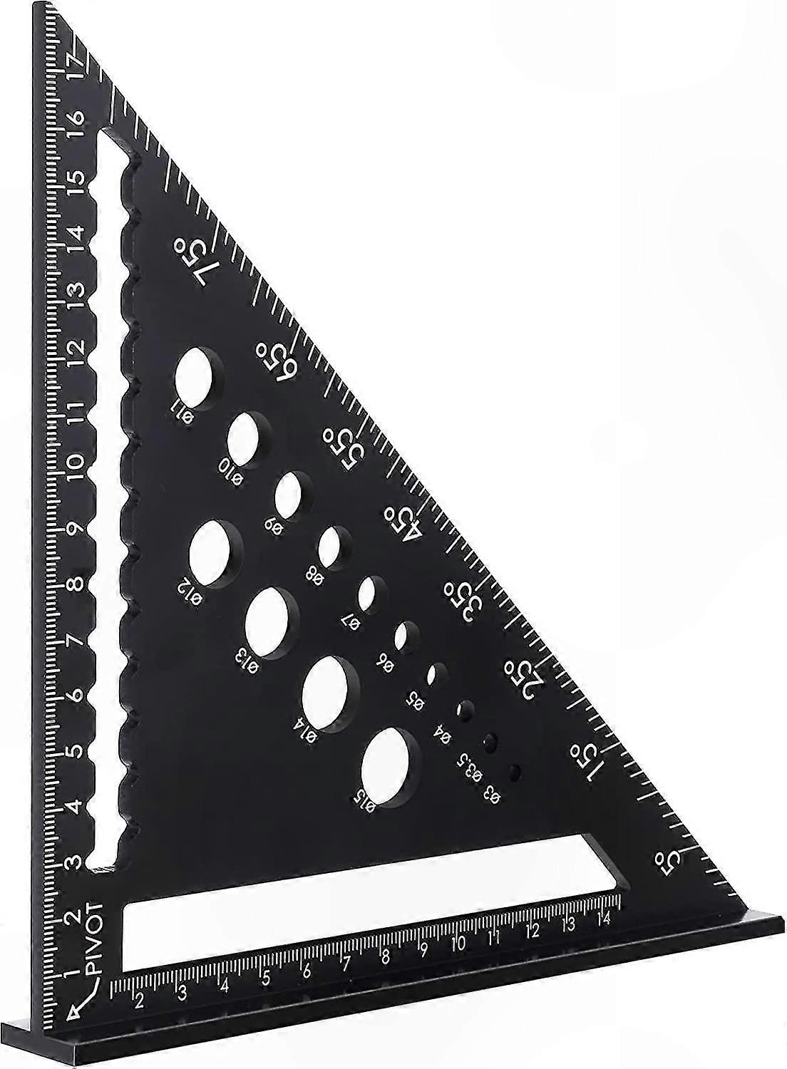 Multifunction 180mm Triangle Ruler for Measuring Angles 45 90 Degrees Carpenter Tool Protractor Joiner Equipment
