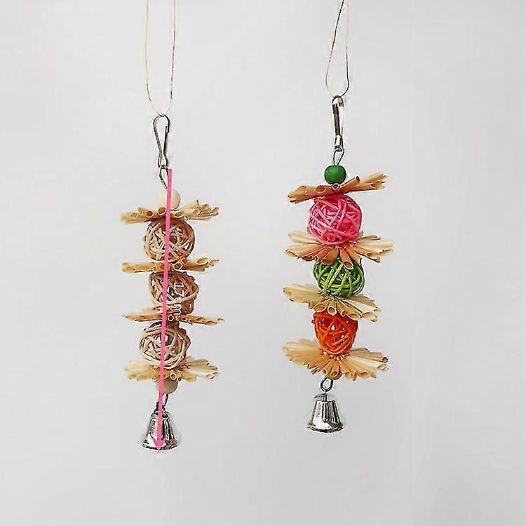 2-Pack Bird Cage Accessories with Bell, Parrot Pet Playthings