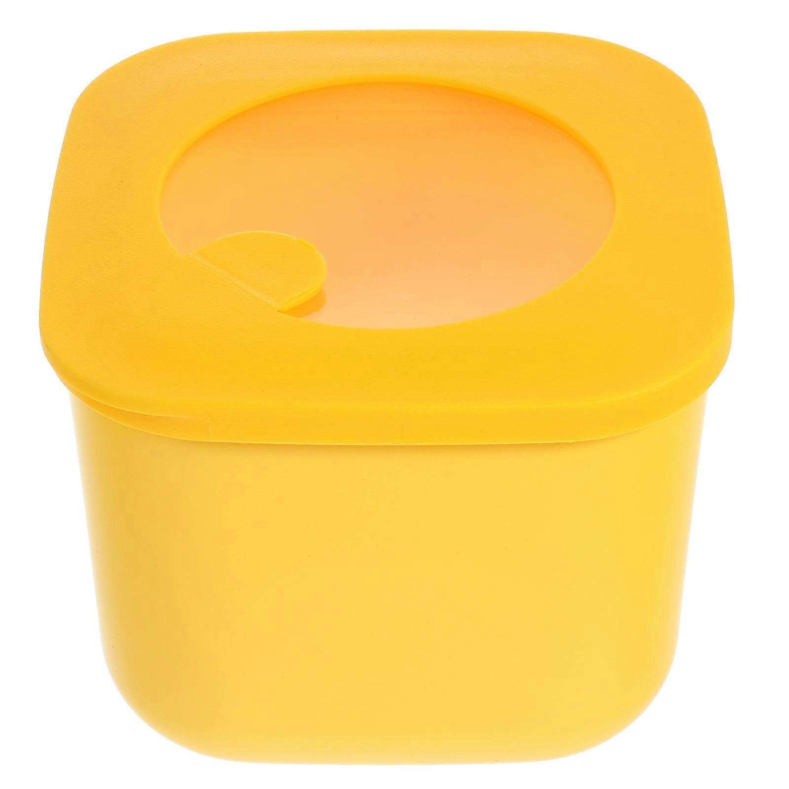 Cheese Slice Holder for Kitchen Use Yellow Pp Material Freshness Preservation 1Pcs
