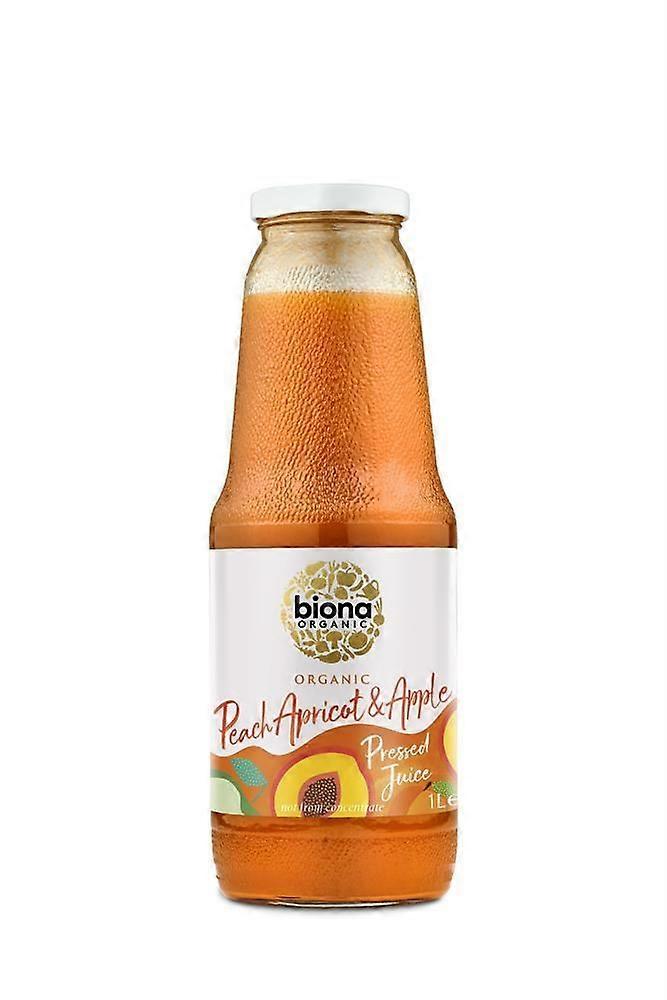 Biona Organic Peach Apricot & Apple Juice 1 Litre - 2 Pack
