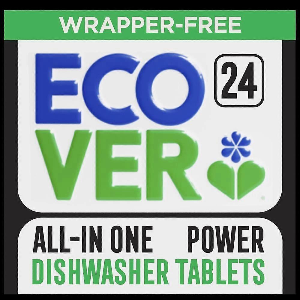 Ecover Dishwasher Tablets All in One POWER 24 Tablets - 2 Pack