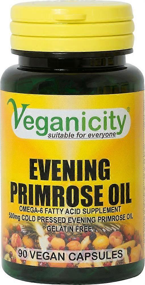 Veganicity Cold Pressed Evening Primrose Oil 500mg 90 Vcaps - 3 Pack