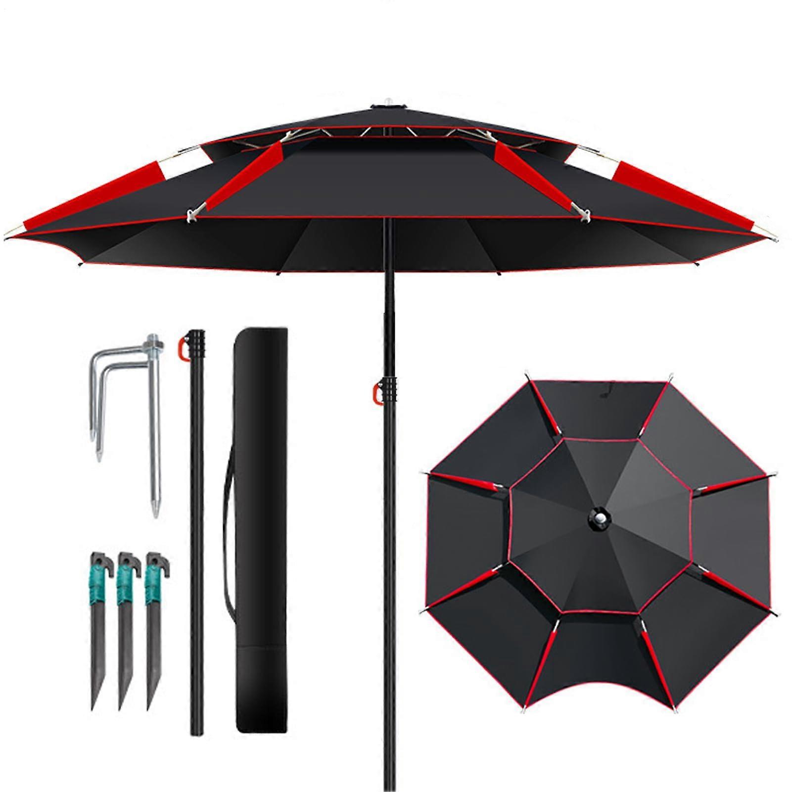 Outdoor Patio Umbrella, Heavy Duty Market Parasol With Pole For Patio, Yard