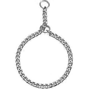 Verstelbare stalen slang ketting hondentrainingshalsband voor middelgrote tot grote honden, 4,0 mm dik en 60 cm lang, duurzaam en comfortabel huisdieraccessoire