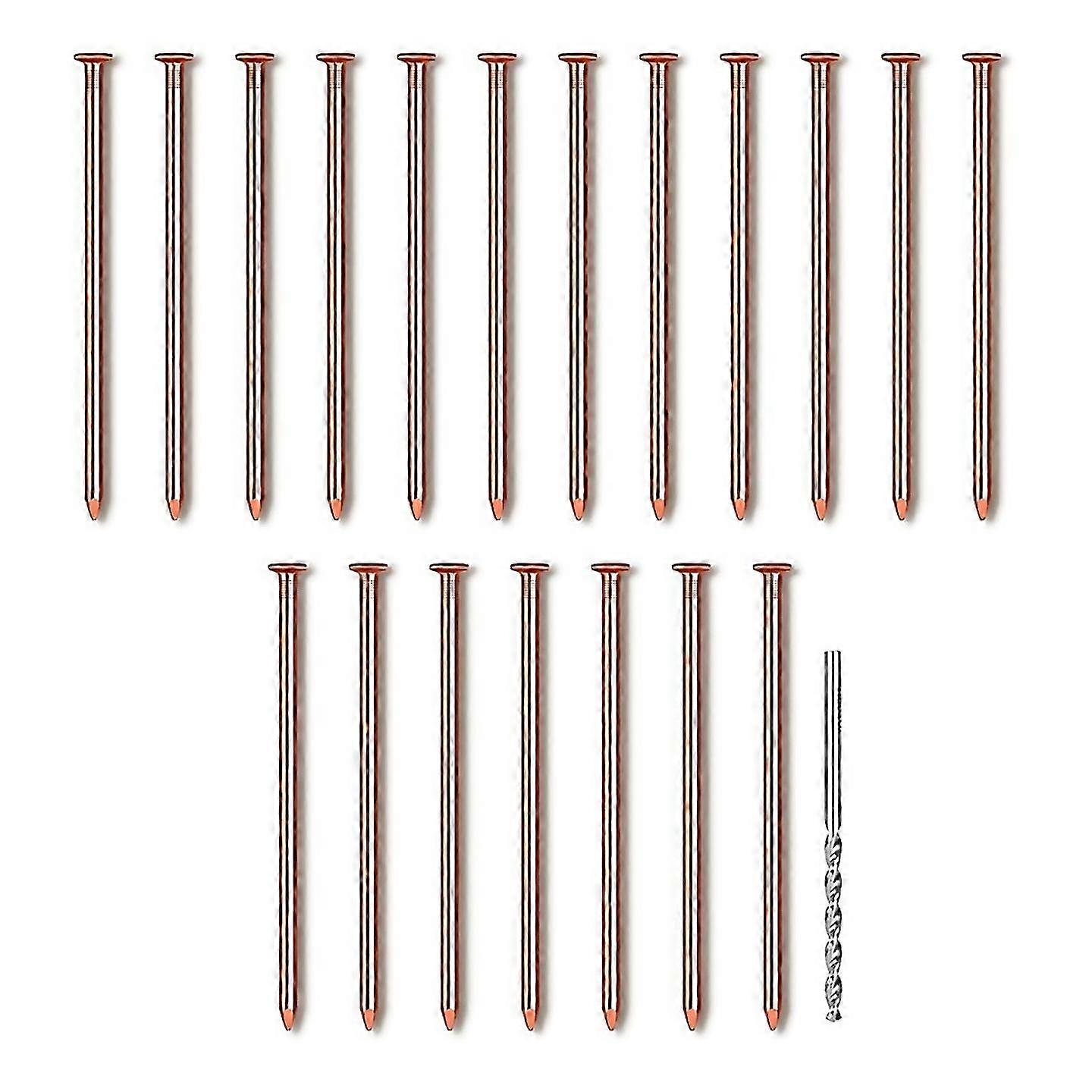 For 25pcs Copper Nails314 In Long Pure Copper Nails Bulk With Drill
