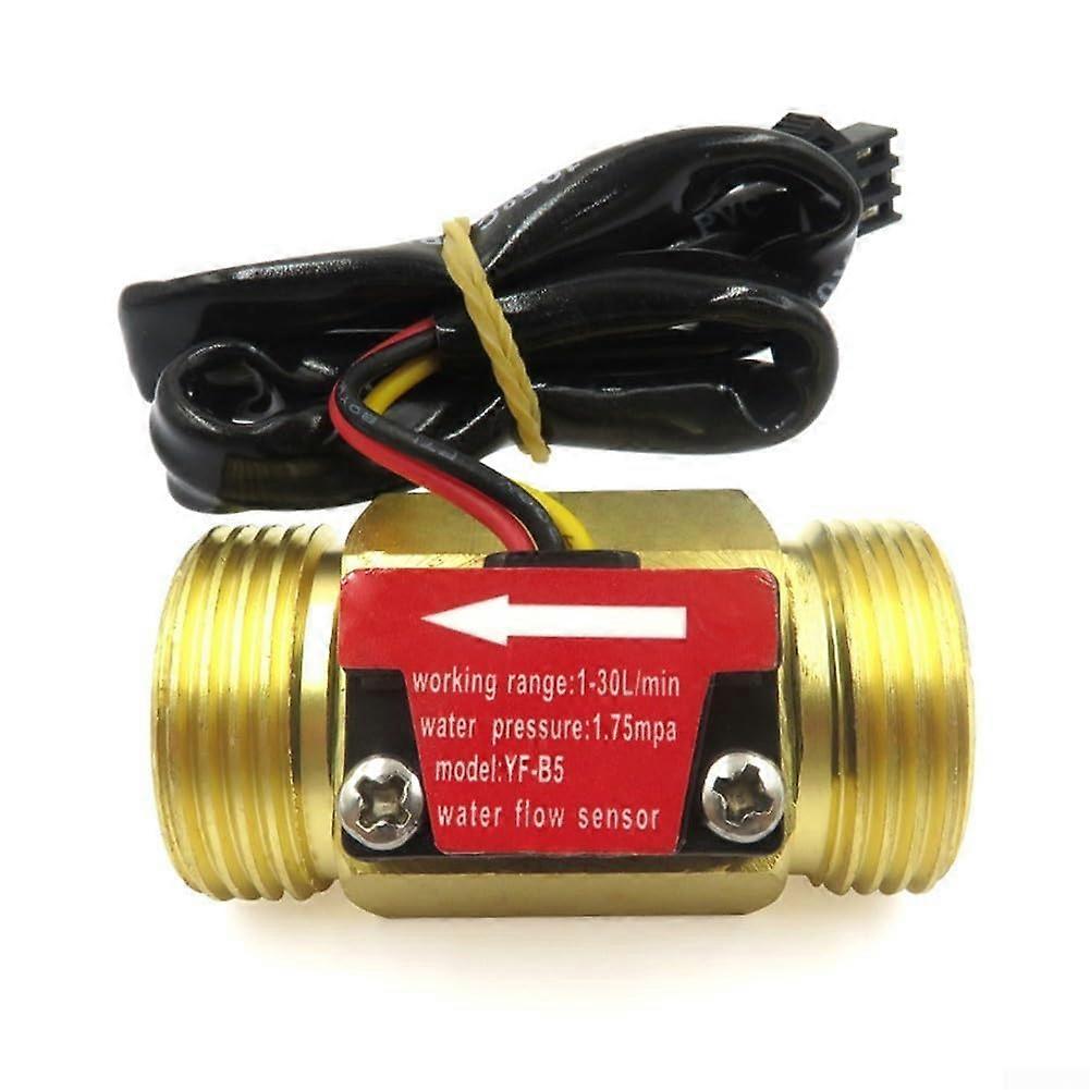 G3/4" Water Flow Sensor, Hall Effect Liquid Water Flow Sensor, G3/4 Inch Flow Meter, Water Flow Switch for 3/4" Pipe